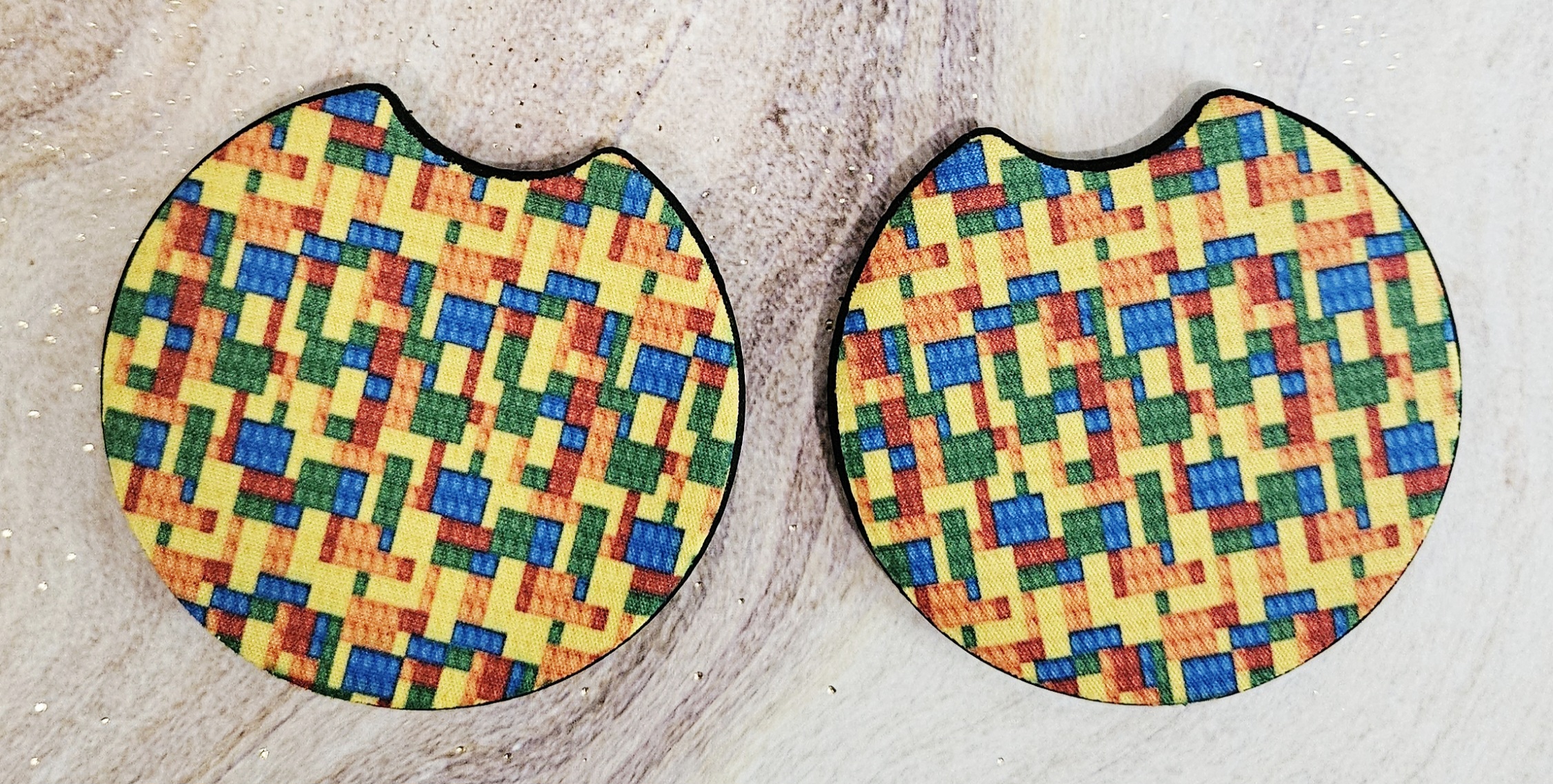 Lego Pattern Car Coasters