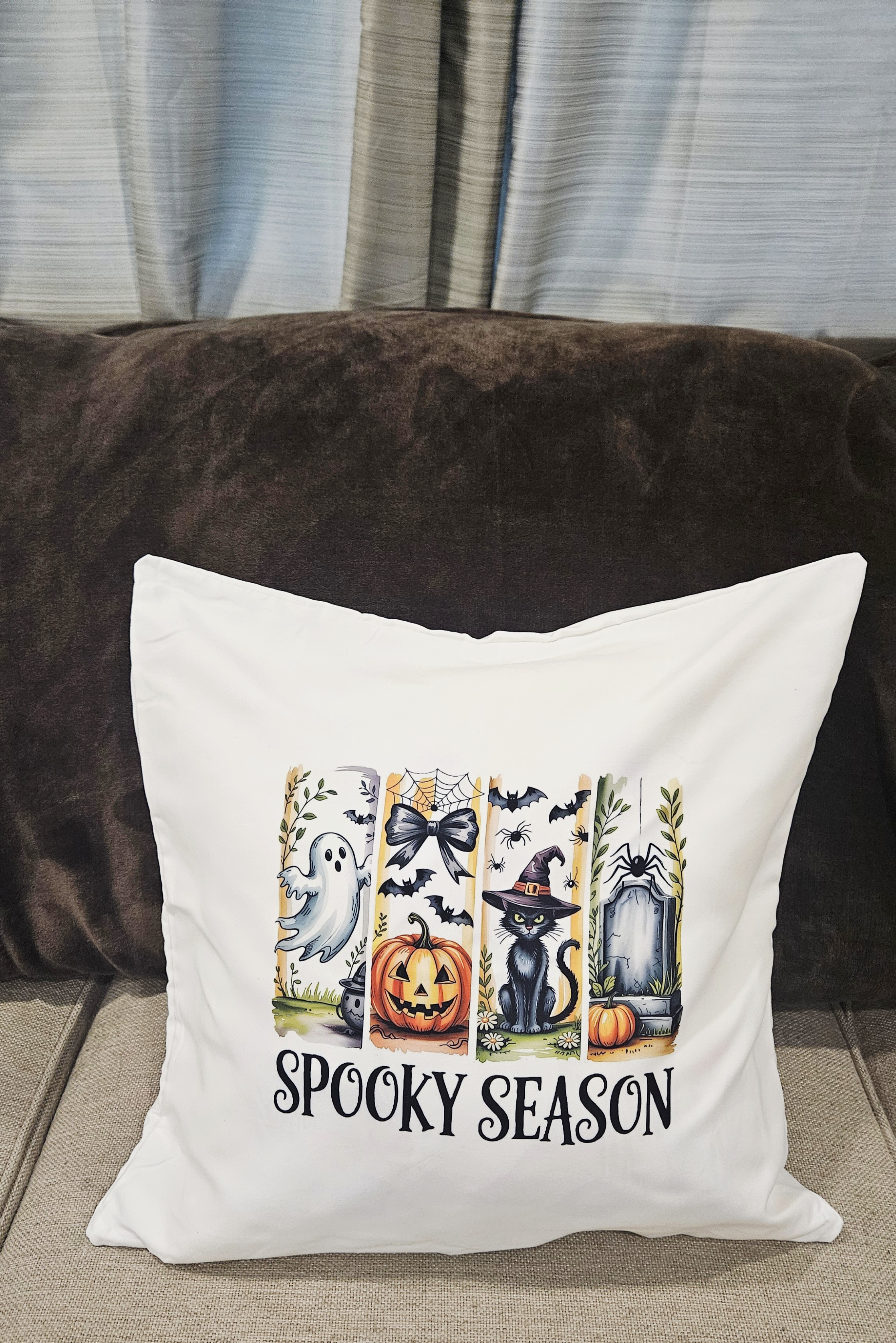 Spooky Season Decorative Throw Pillow Cover
