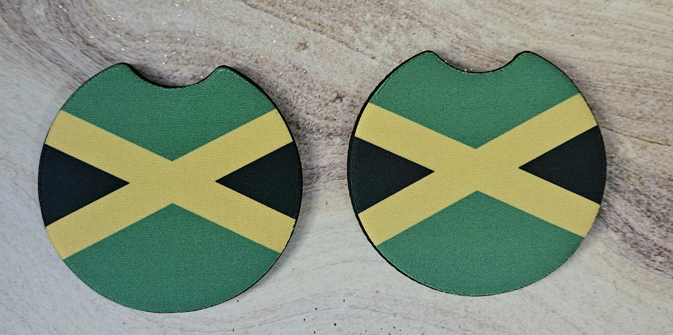 Jamaican Flag Car Coasters