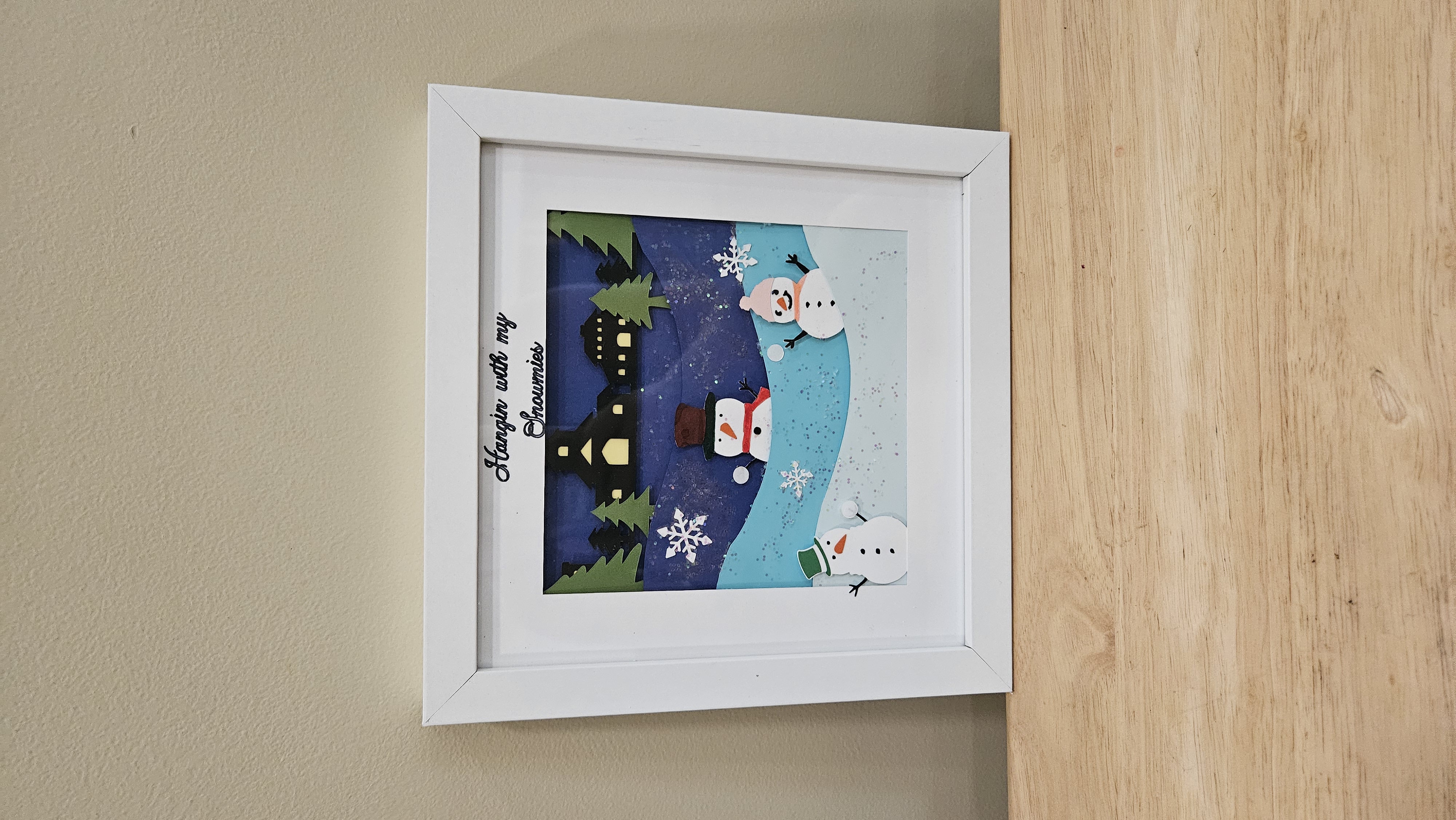 Snowman Shadow Box