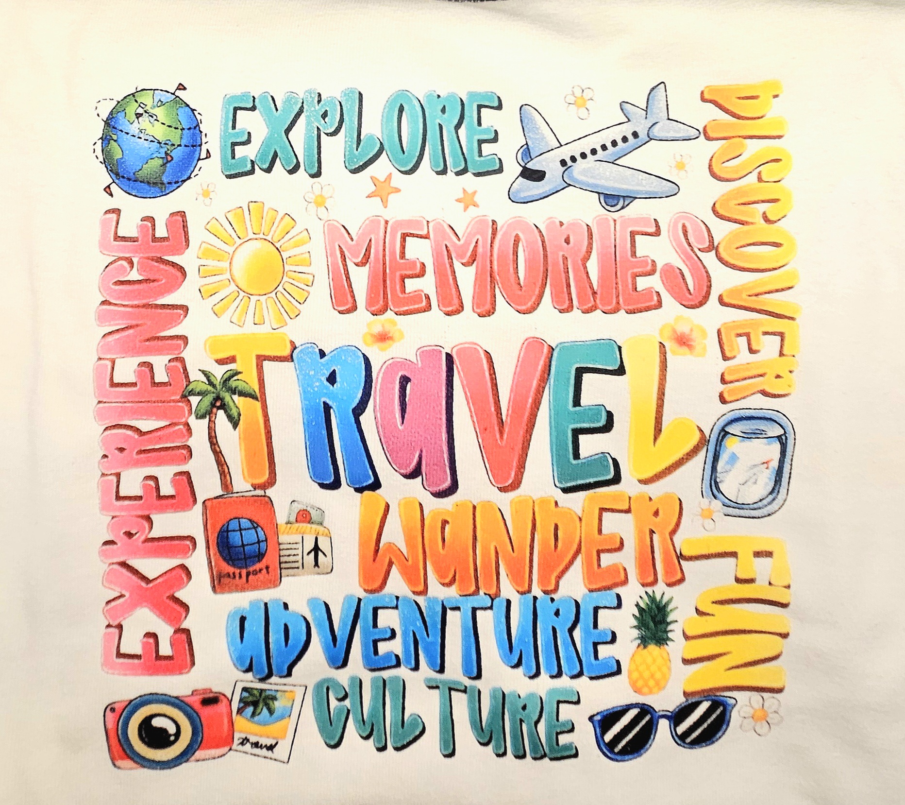 Travel-Themed Graphic T-Shirt