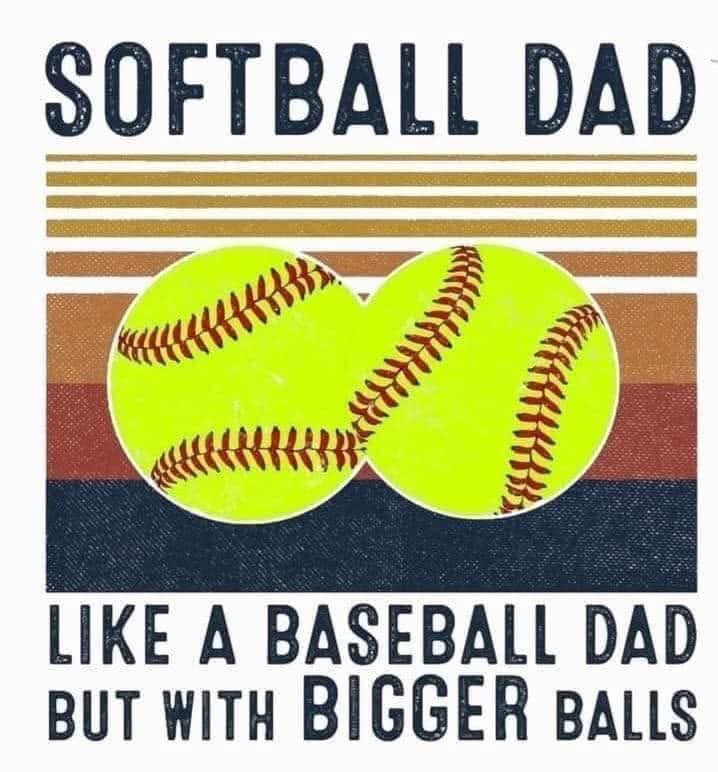 Softball Dad DTF transfer