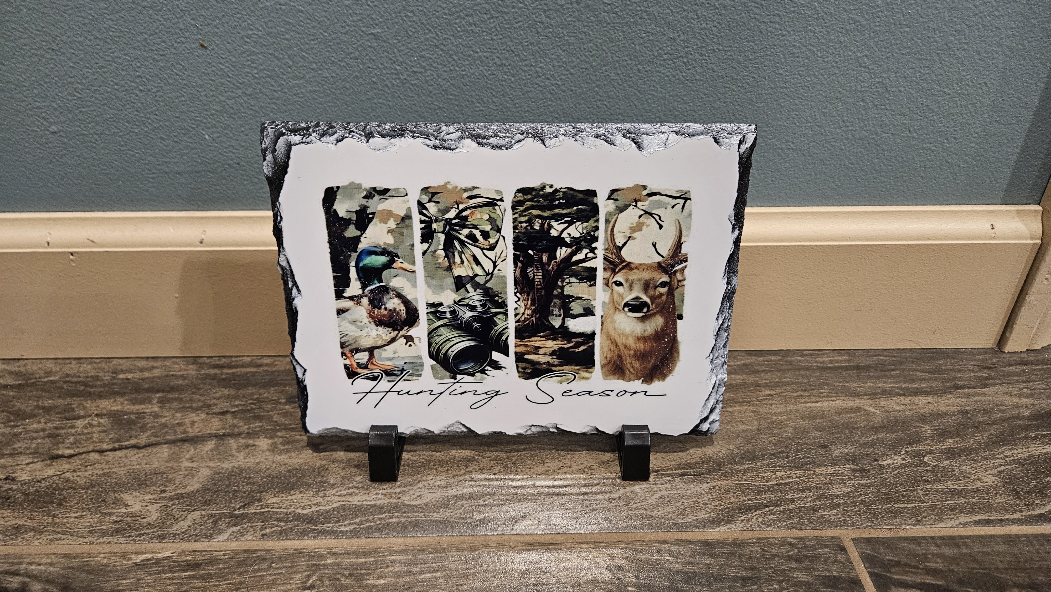 Hunting Season Decorative Slate Plaque