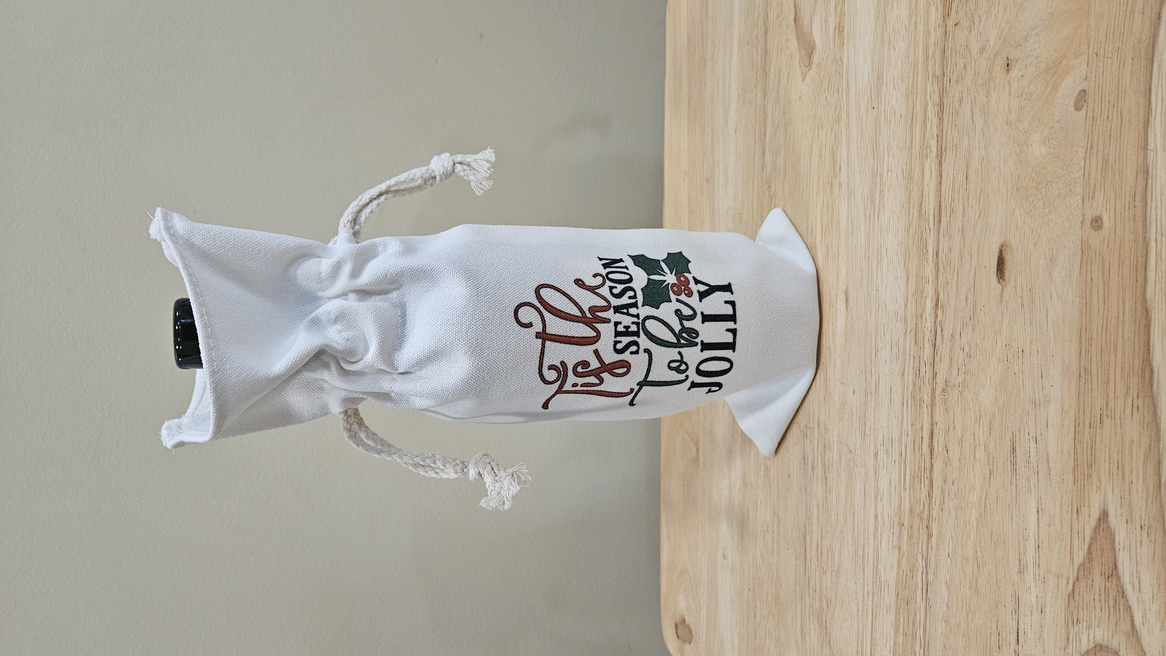 Festive Wine Bottle Gift Bag