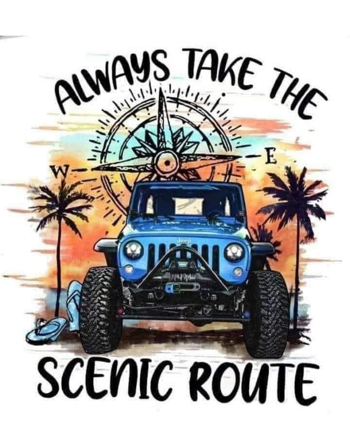 Scenic Route Adventure DTF transfer