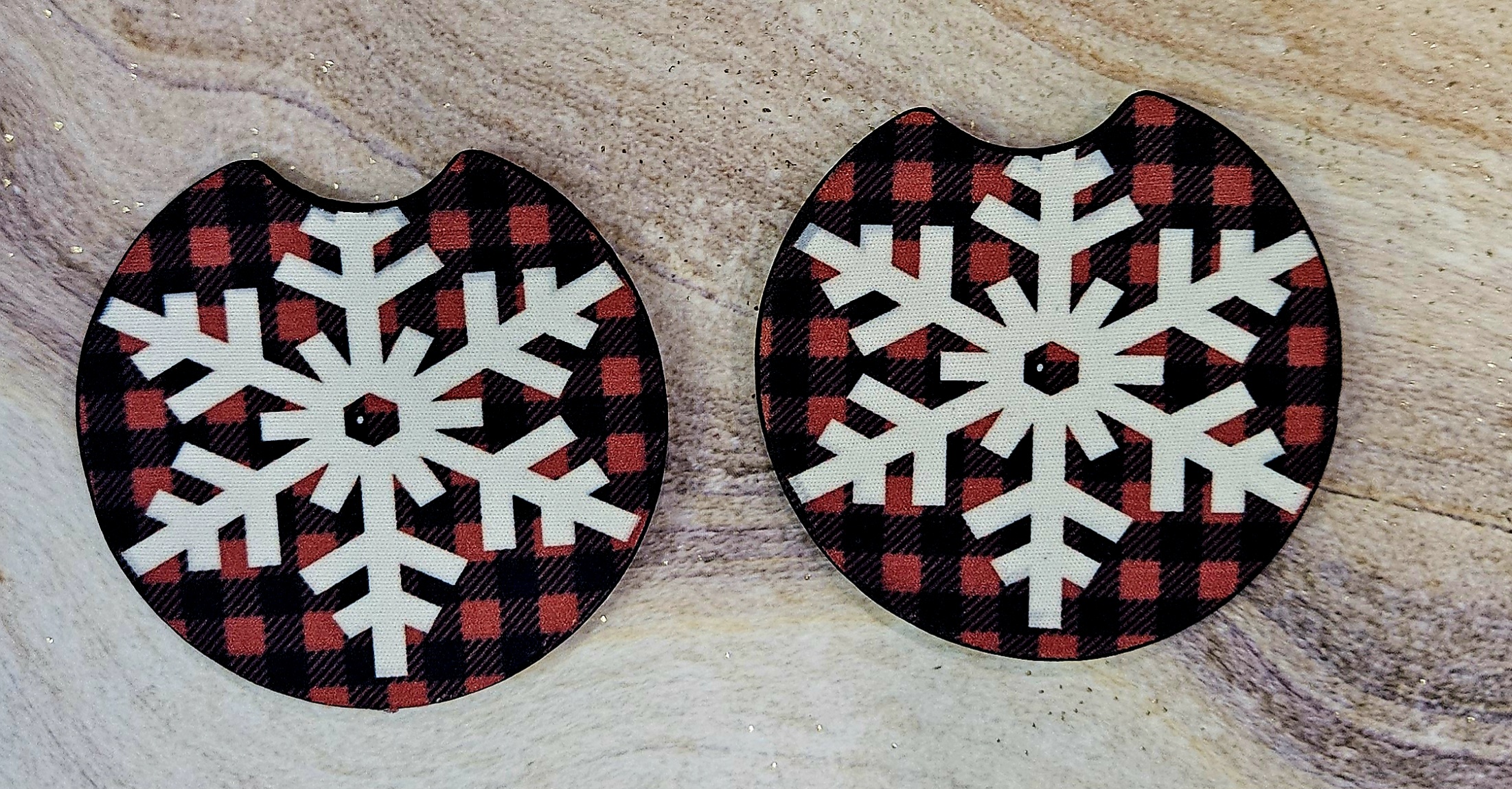 Holiday Snowflake Car Coasters