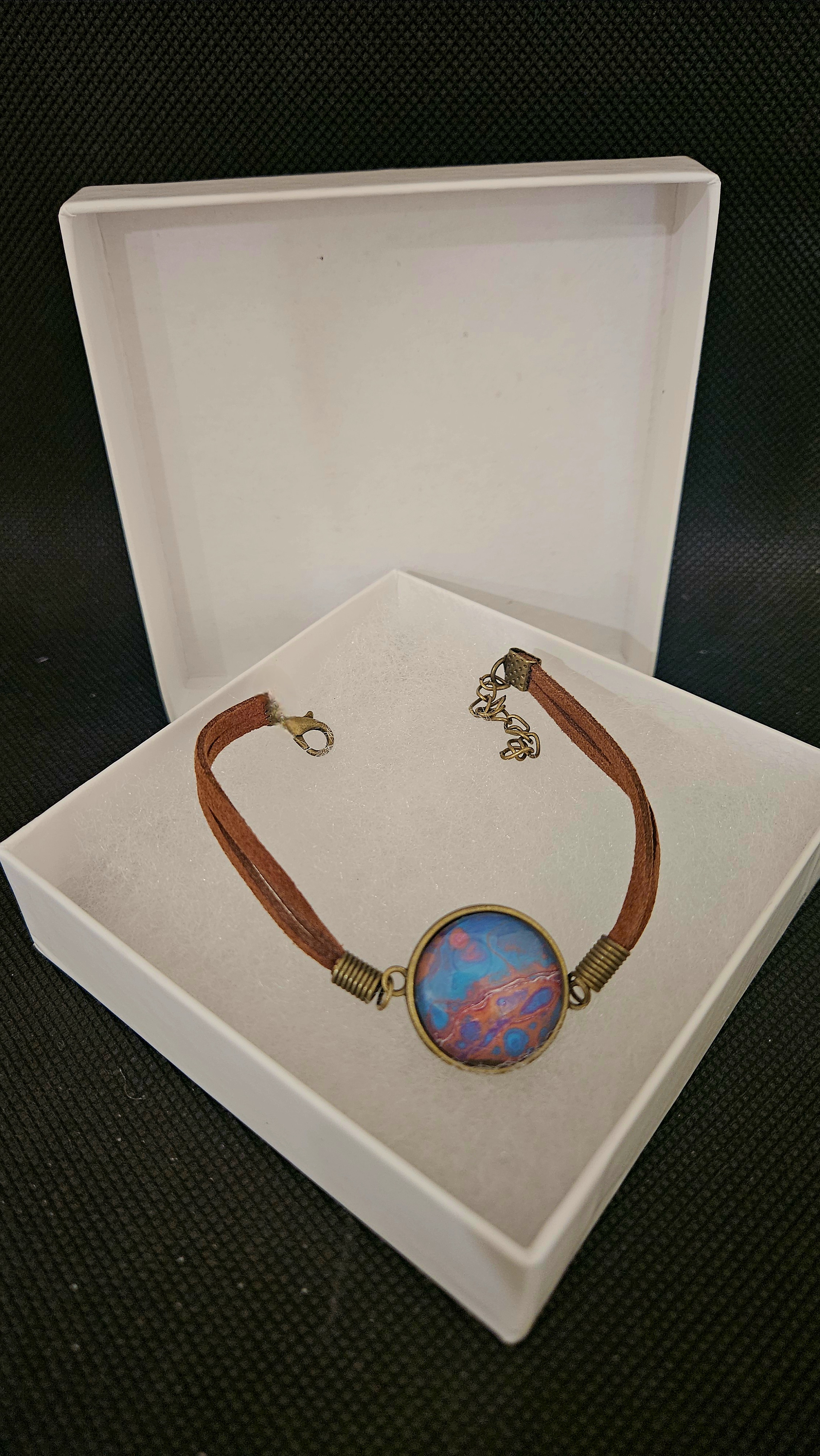 Vintage Bracelet with Blue Pendant