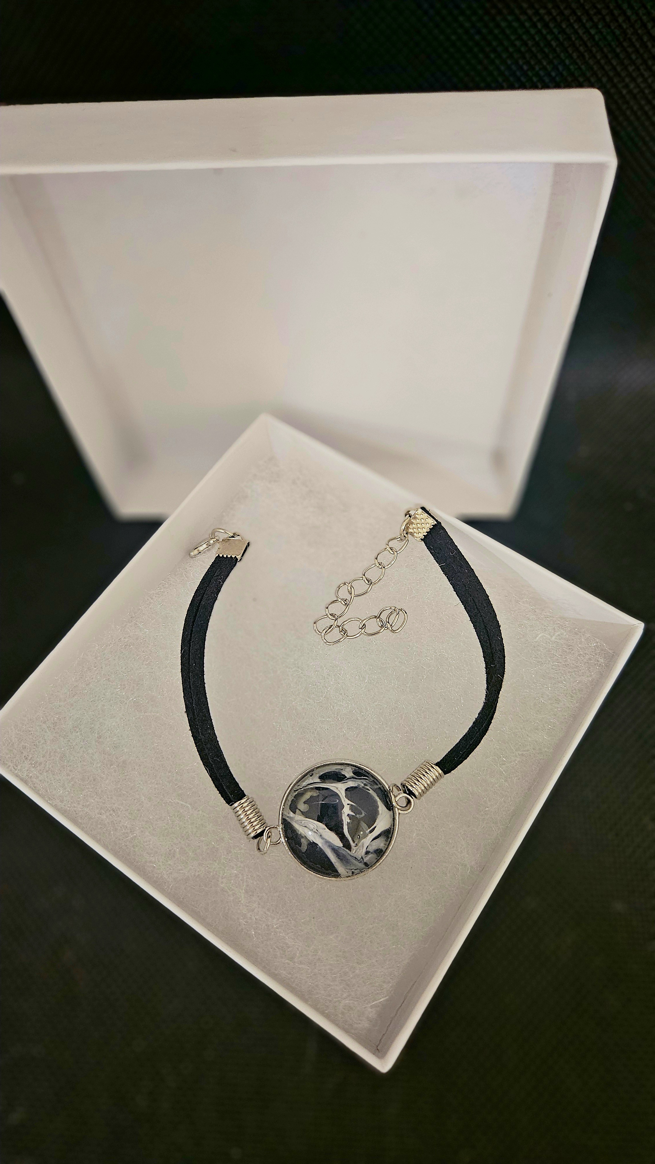 Elegant Black And White Bracelet