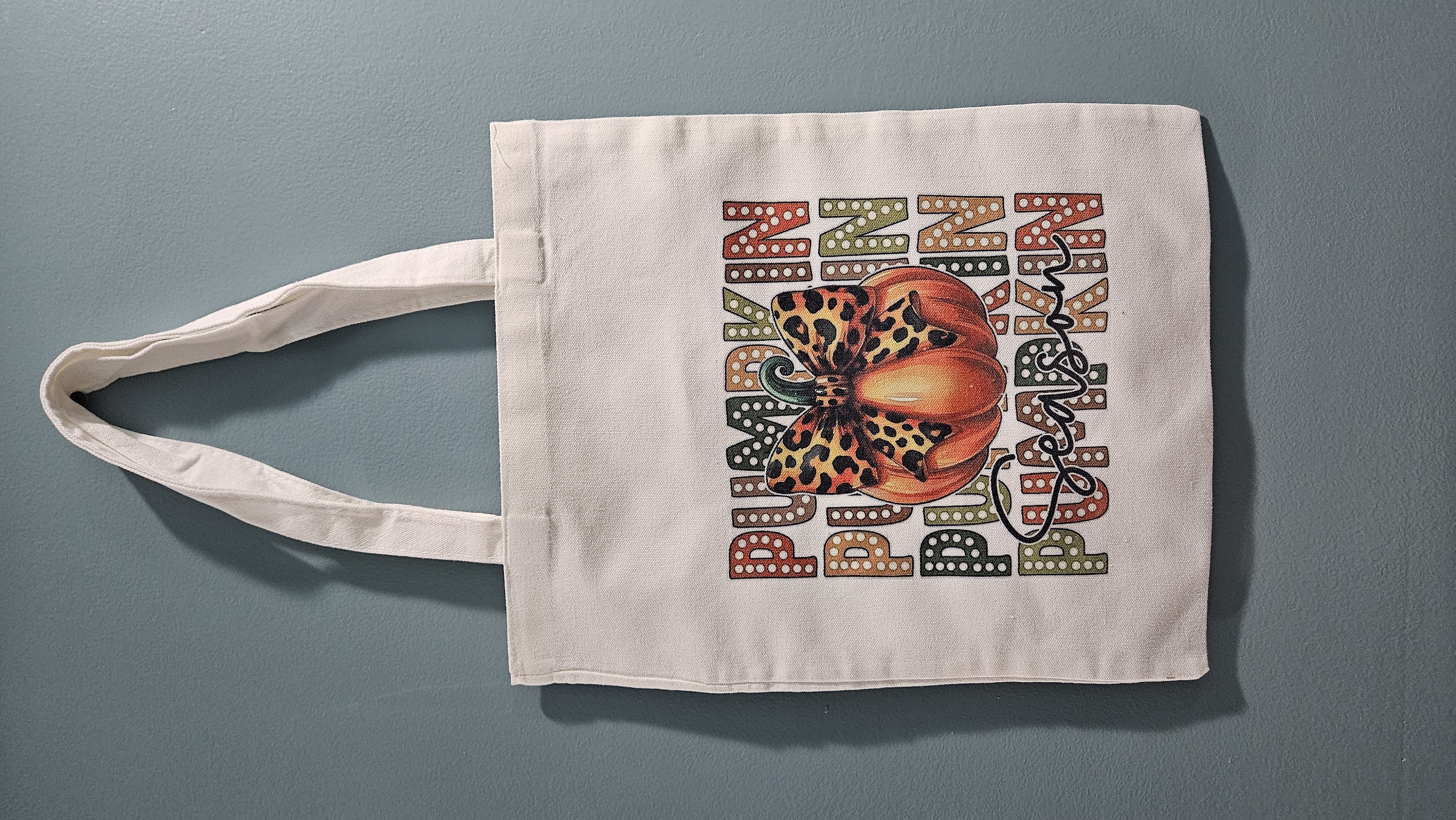 Pumpkin Print Tote Bag