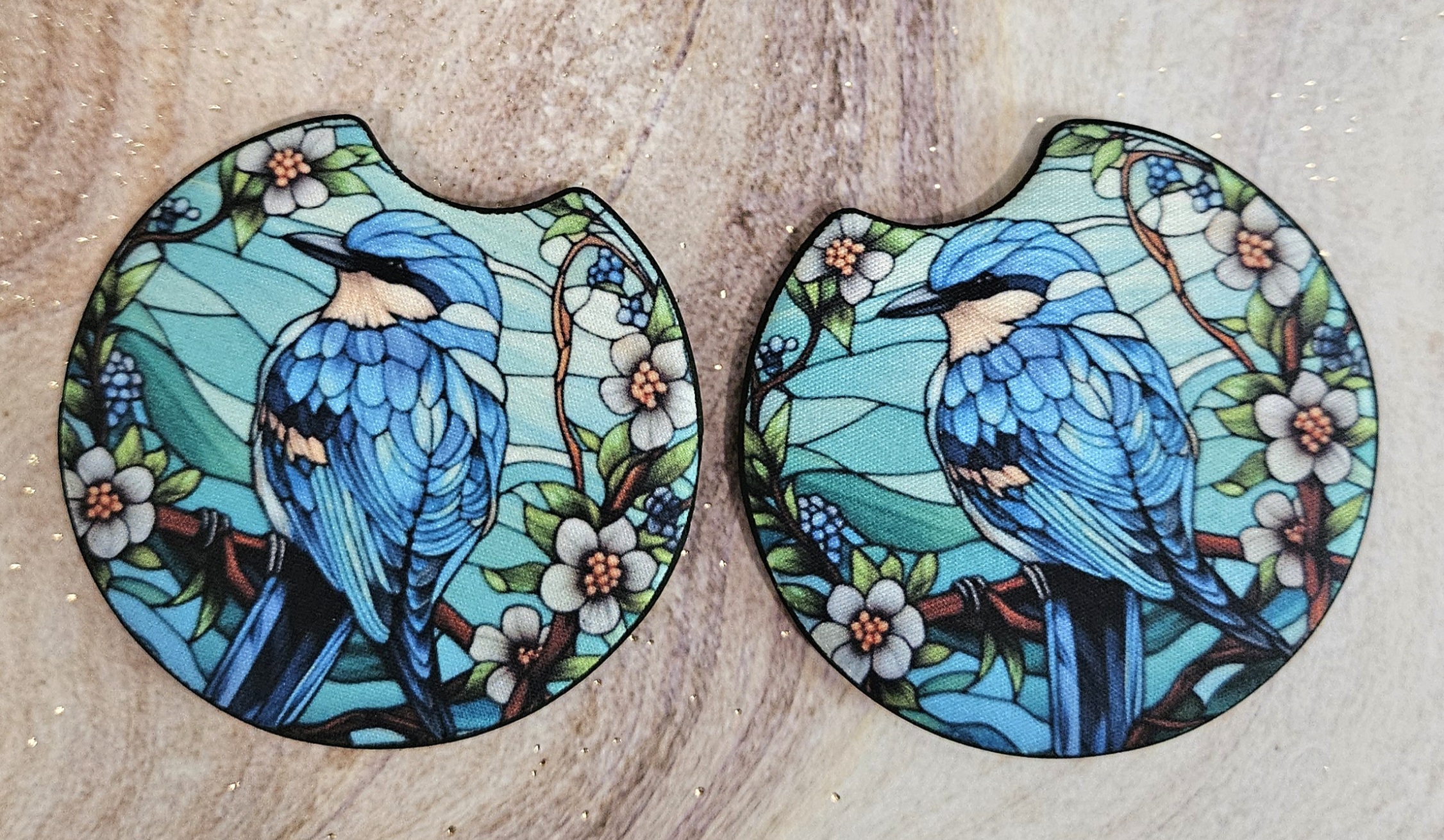 Bluebird Car Coasters