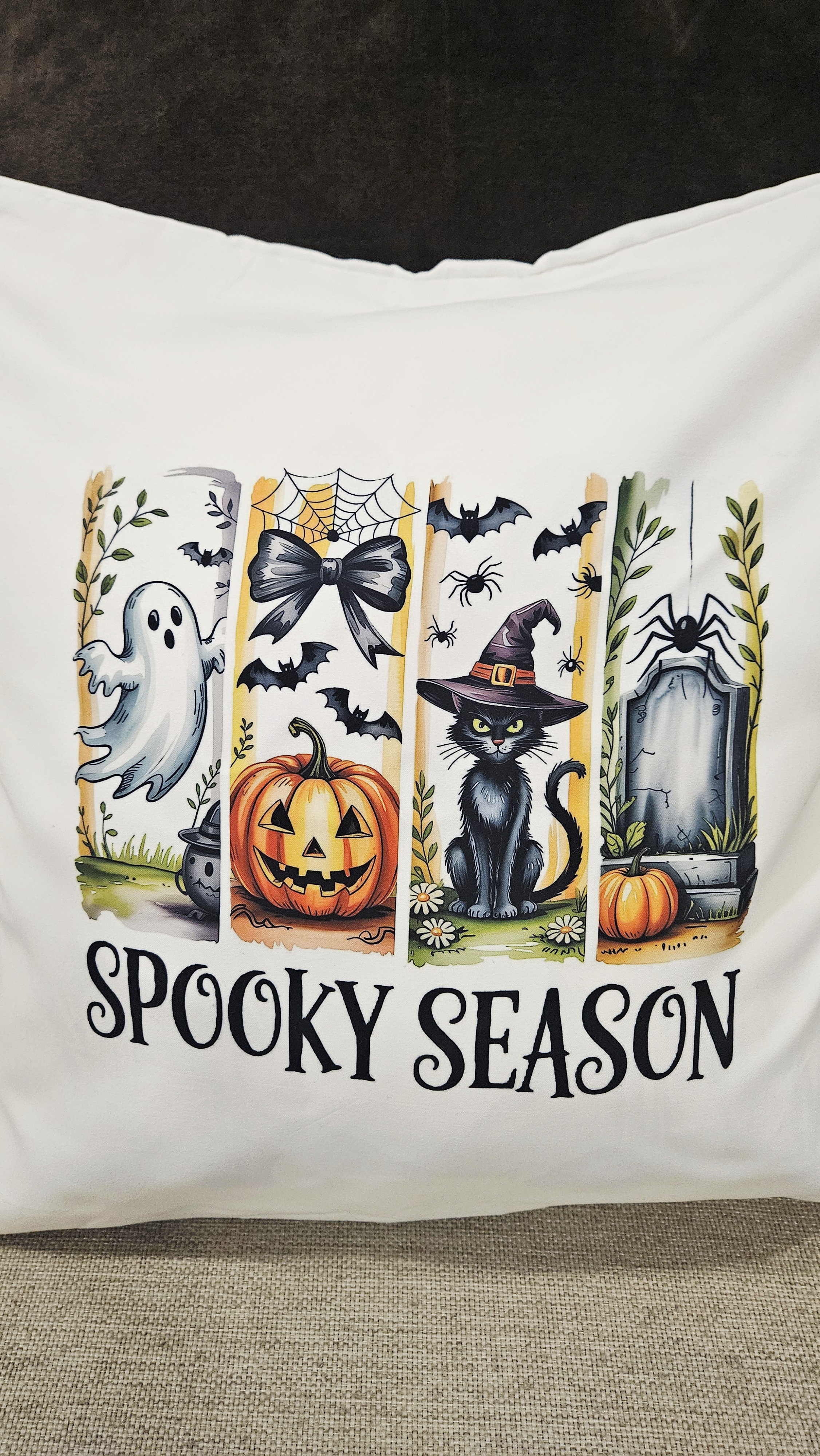 Spooky Season Decorative Throw Pillow Cover