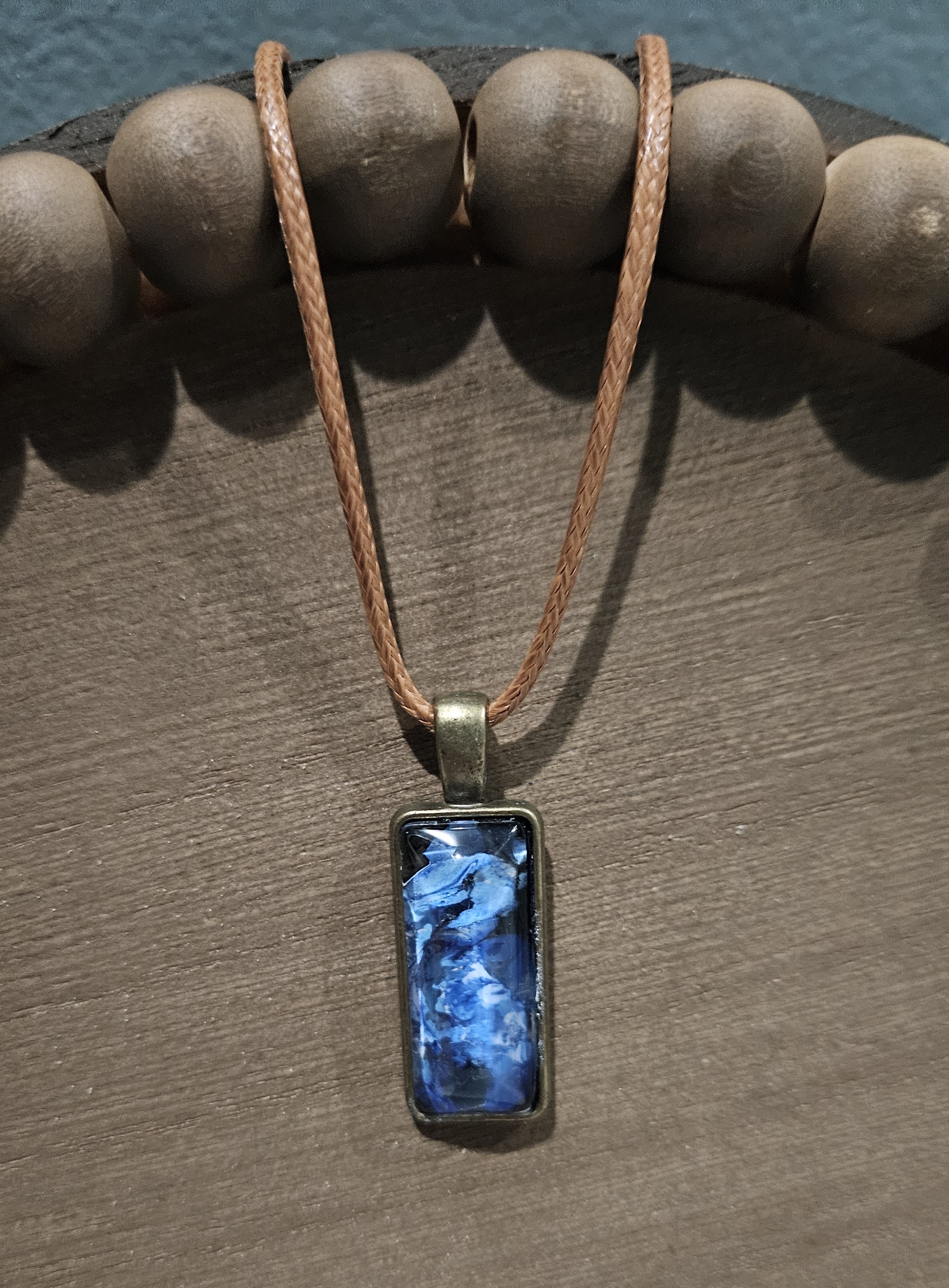 Blue Stone Pendant Necklace