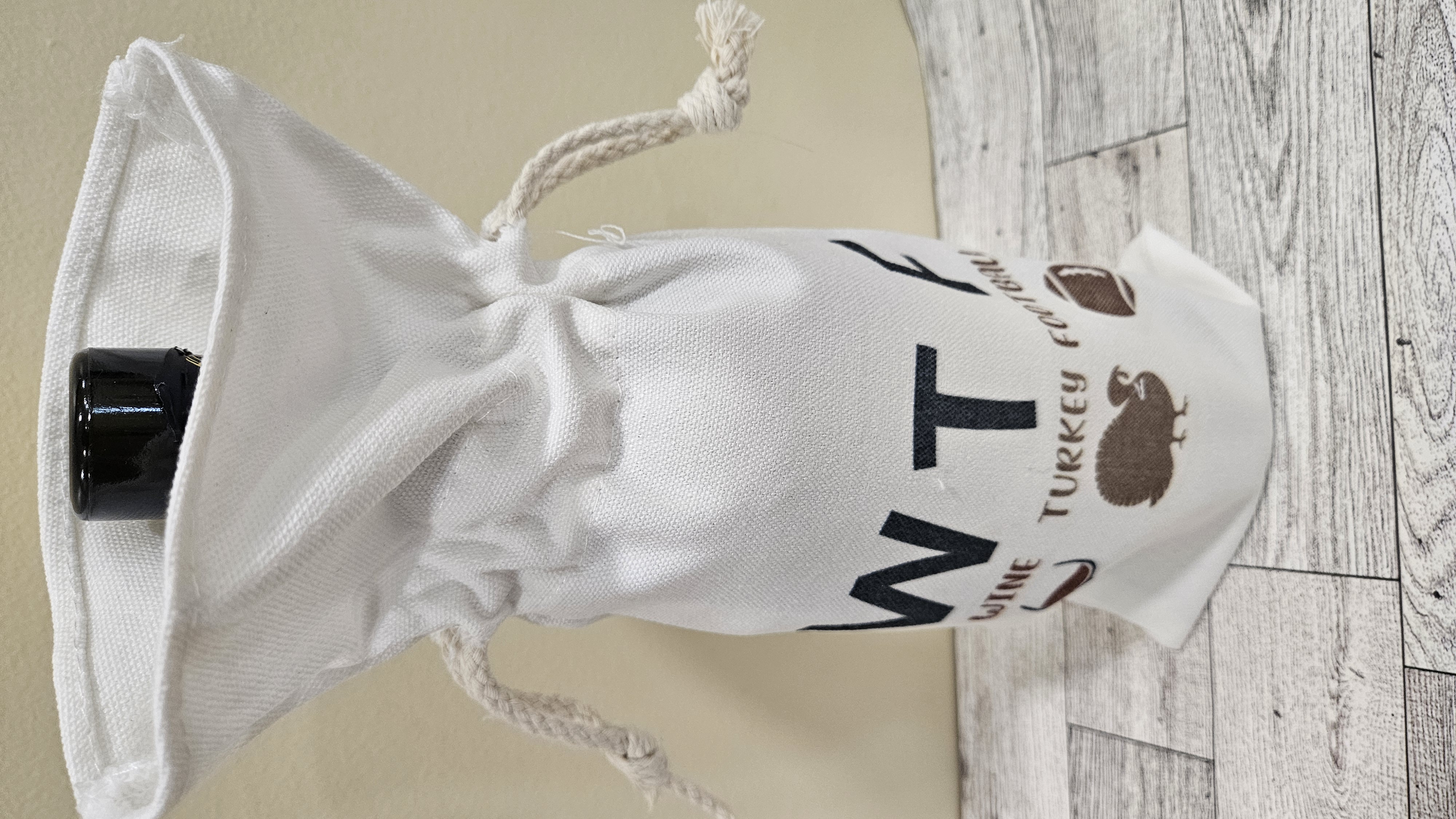 W.T.F Canvas Wine  Bag