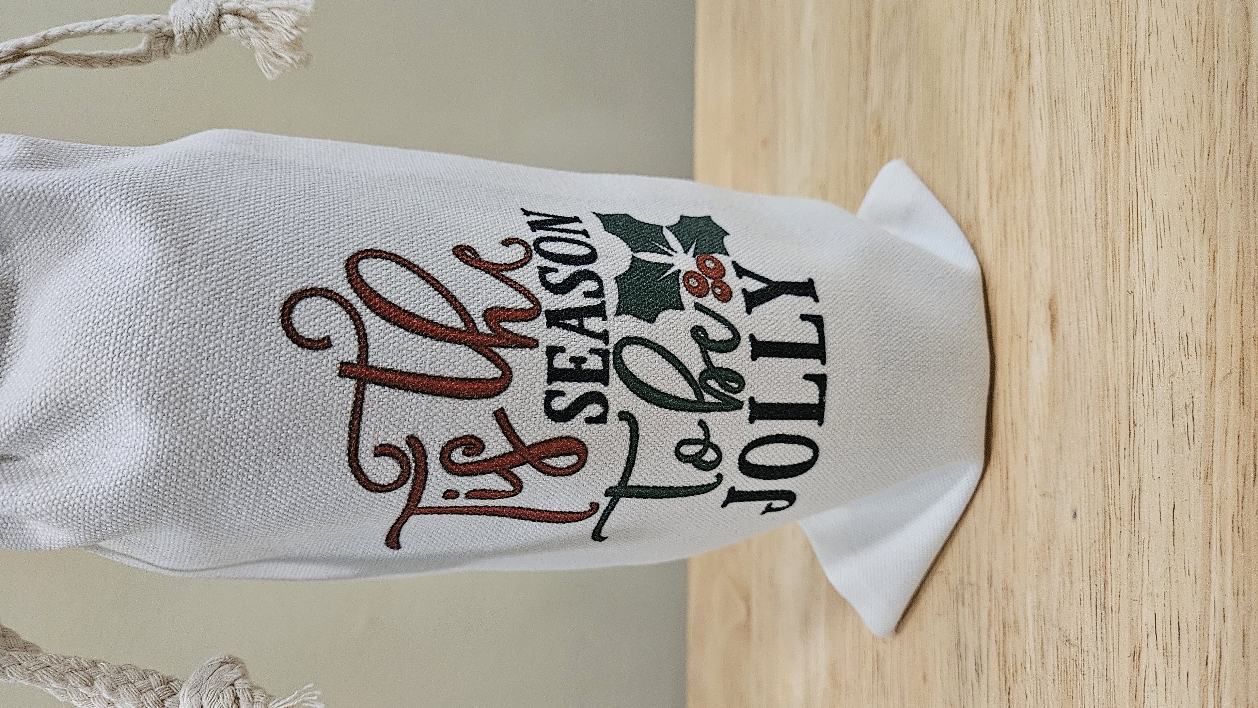 Festive Wine Bottle Gift Bag