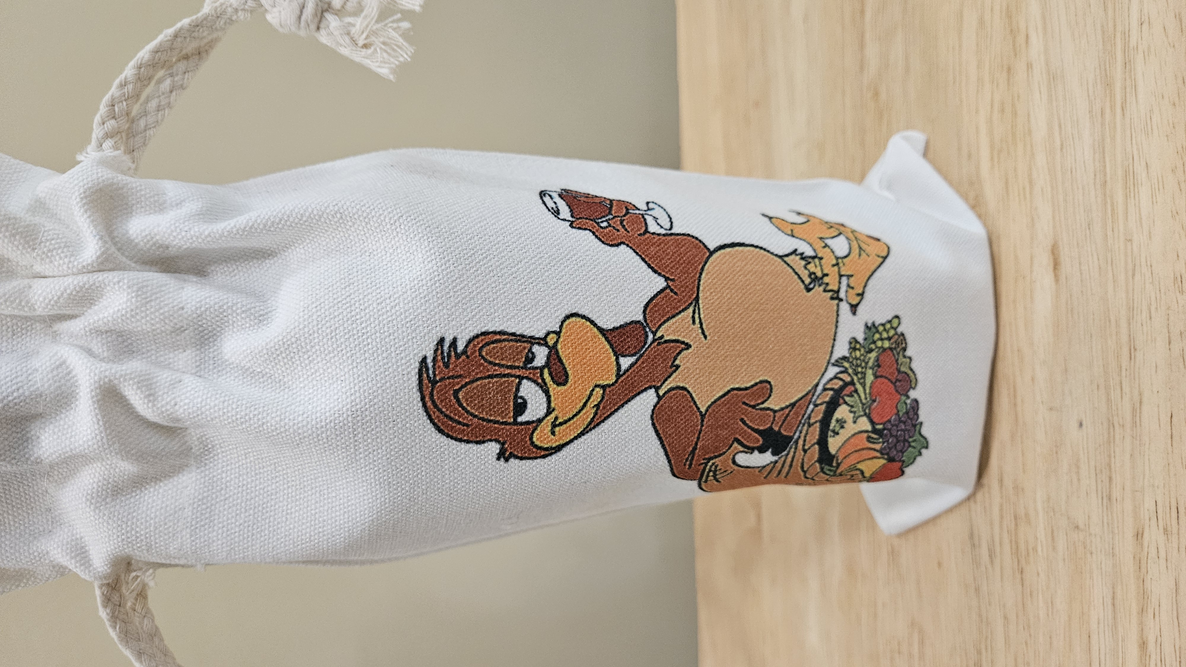 Turkey Drawstring Wine Bottle Bag