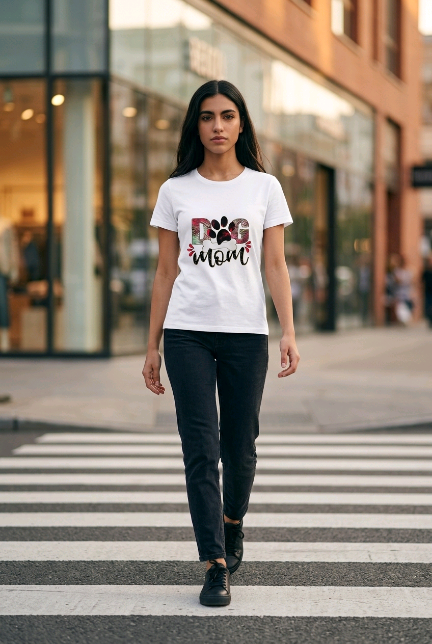 Dog Mom Graphic T-Shirt