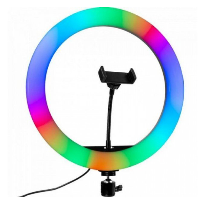 Кільцева світлодіодна лампа RGB LED RING MJ26 26см