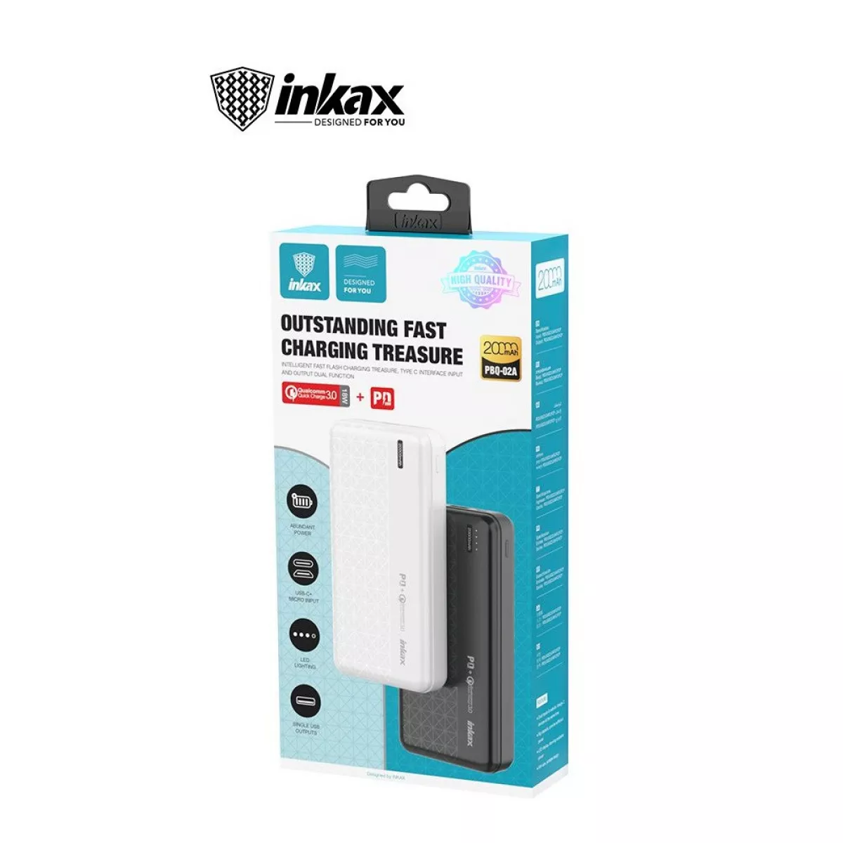 PowerBank 20000mAh INKAX PB-02A