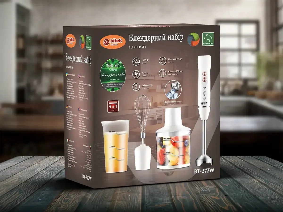 Блендерний набір 4в1 BITEK BT-272W