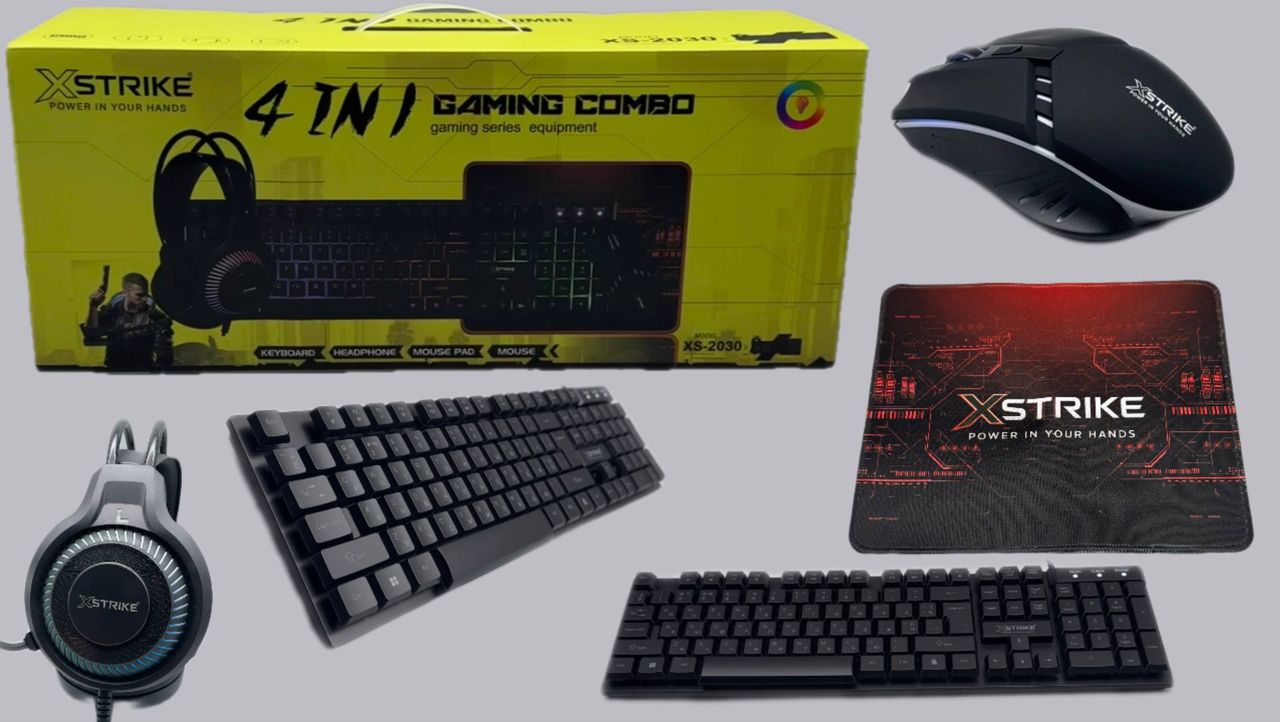 Комплект XSTRIKE XS-2030 4в1 Клавіатура + Миша + Килимок + Навушники