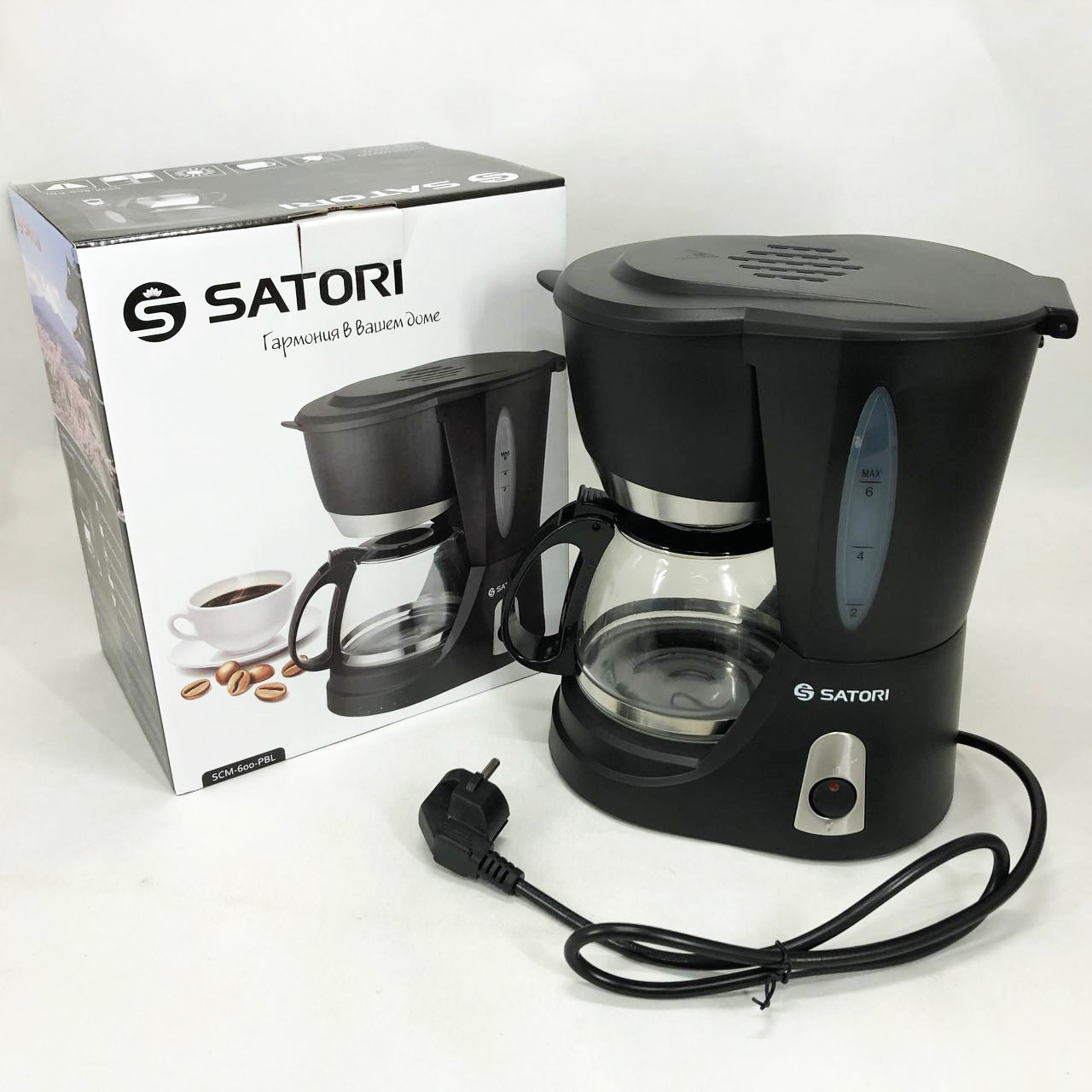 Кавоварка крапельна Satori SCM-600-PBL