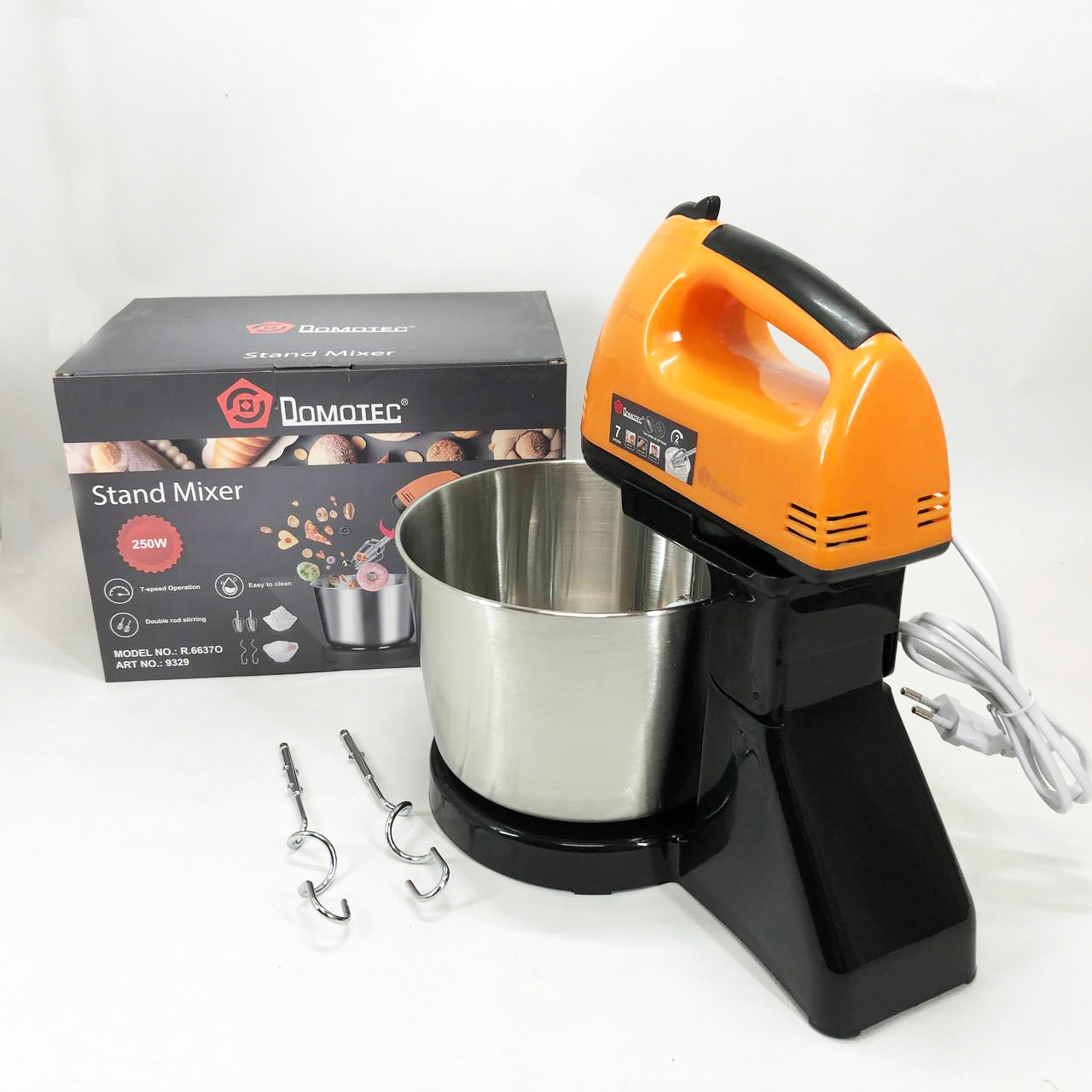 Стаціонарний міксер для кухні на 7 швидкостей Domotec R6637