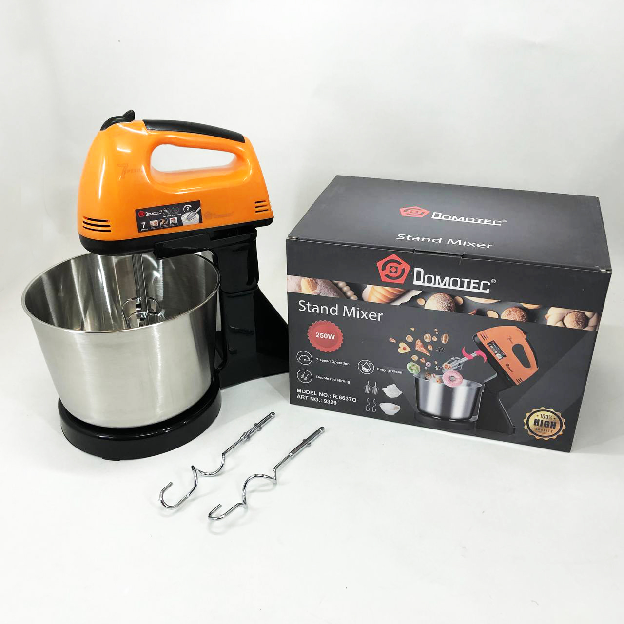 Стаціонарний міксер для кухні на 7 швидкостей Domotec R6637