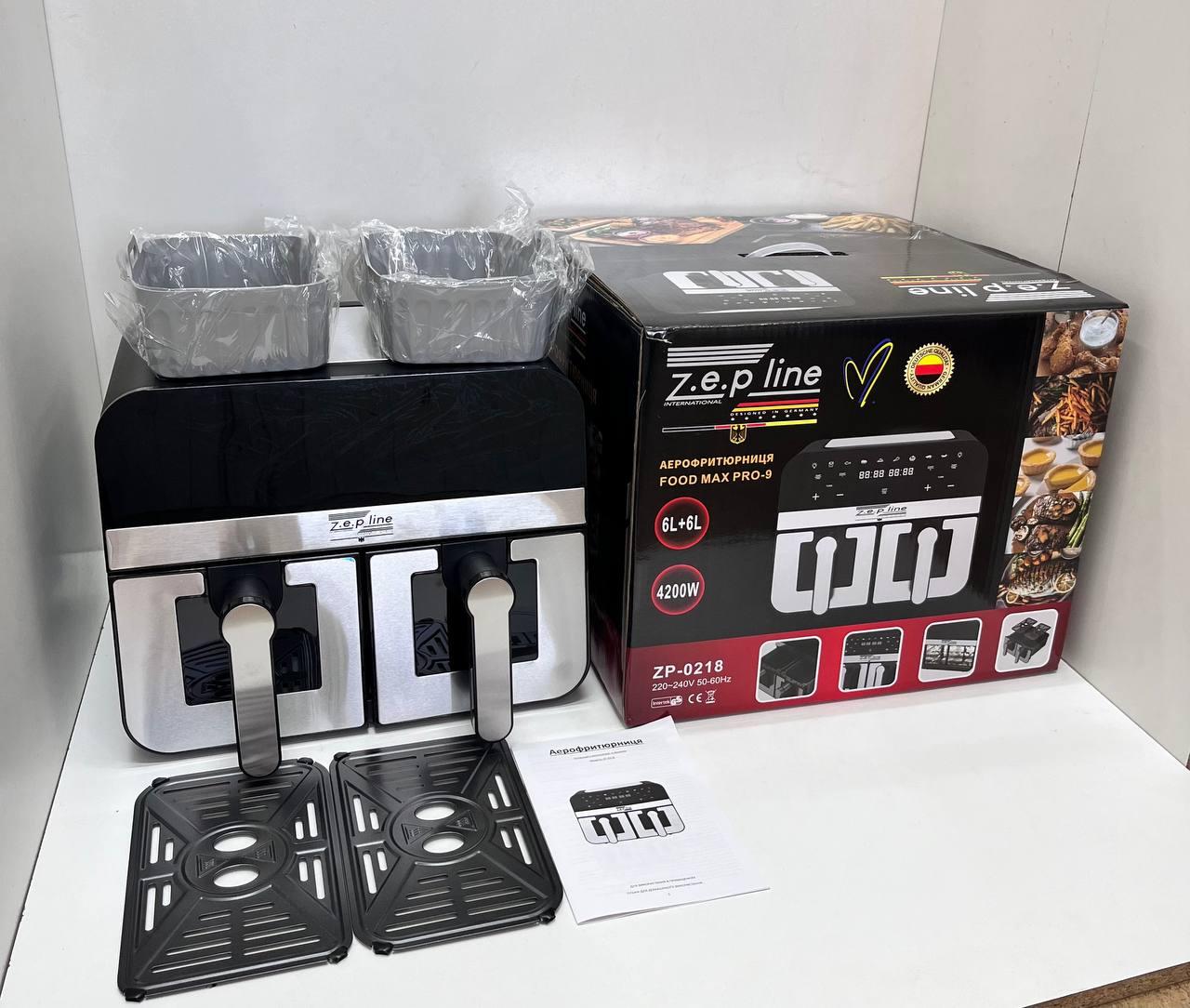 Аерофритюрниця двокамерна 4200Вт 6L+6L Zepline ZP-0218