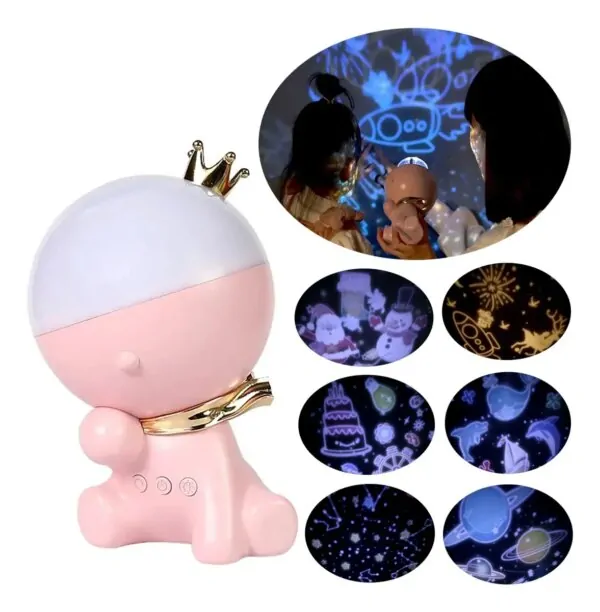 Лампа-проєктор з обертанням 360° та 12 змінними слайдами