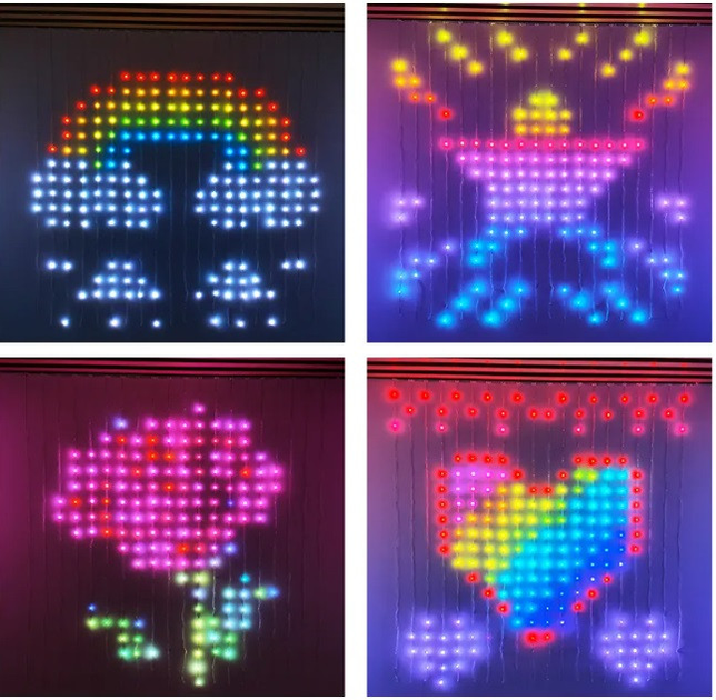 Смарт гірлянда штора 2*2 м 400 LED RGB