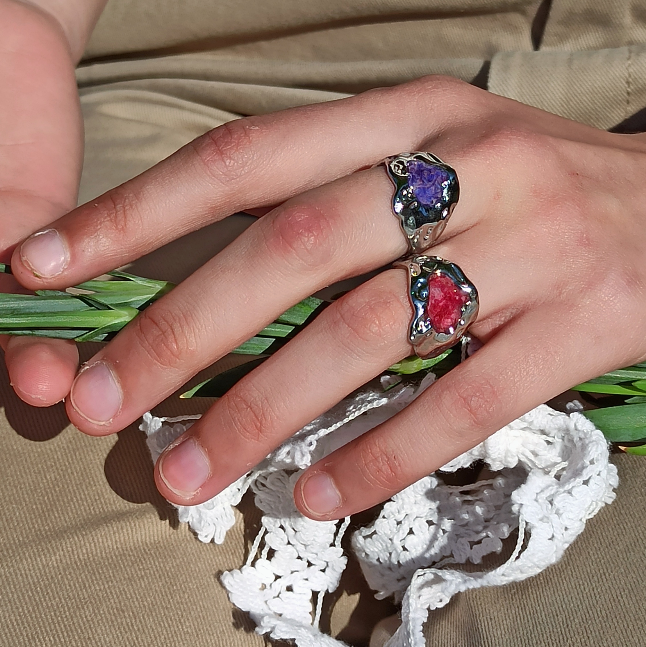 Anillos Royalty plateados 👑