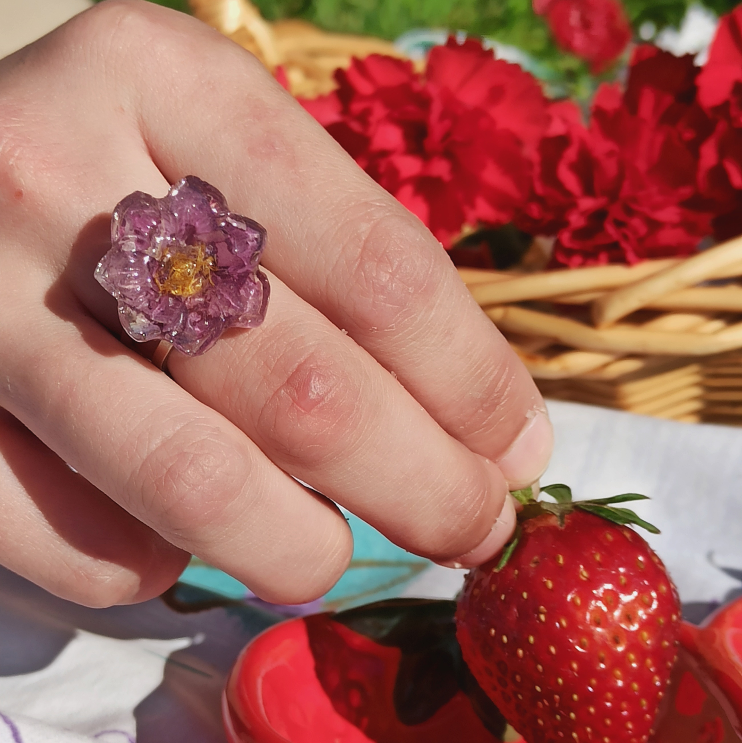 Anillo Margarita lila 🌼
