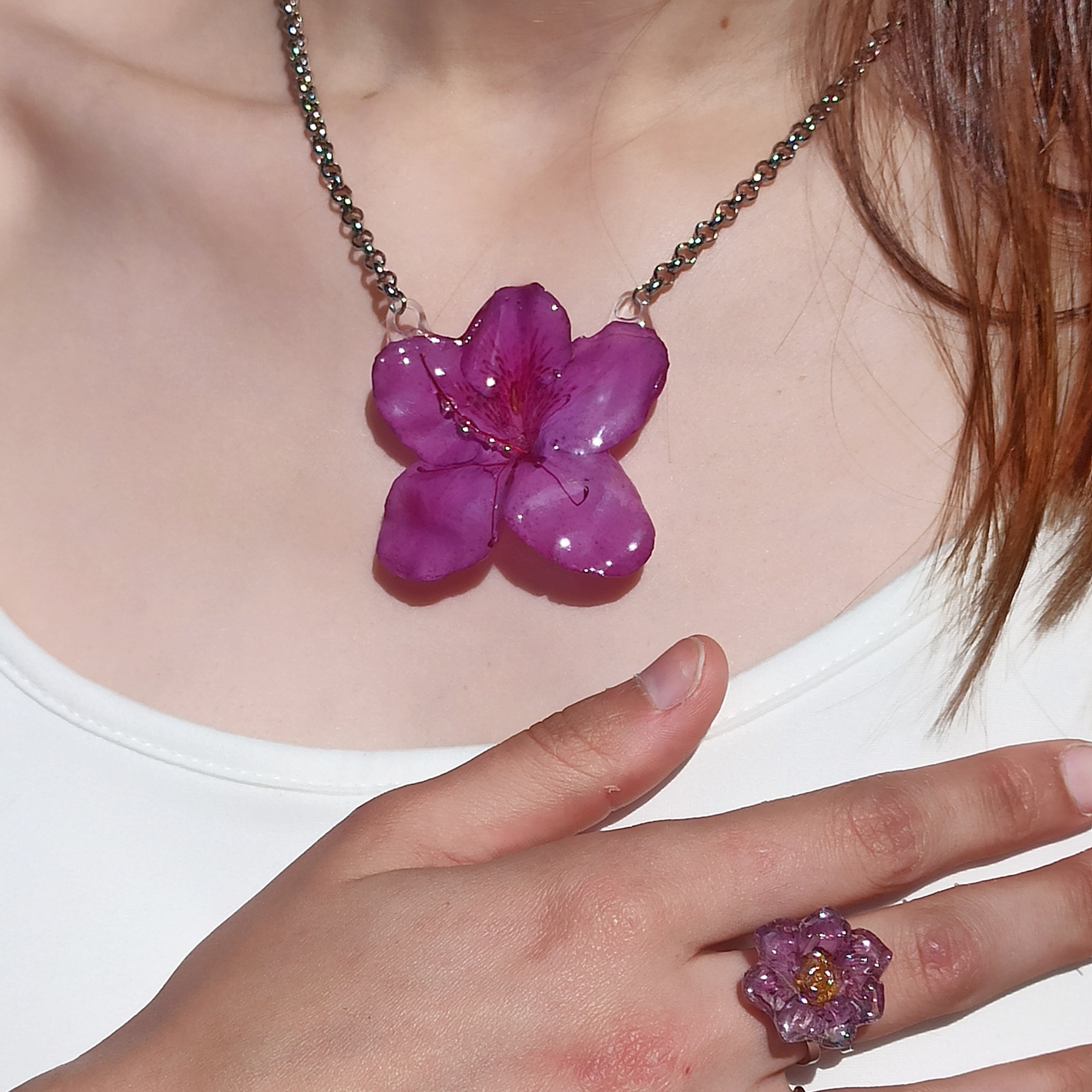 Anillo Margarita lila 🌼