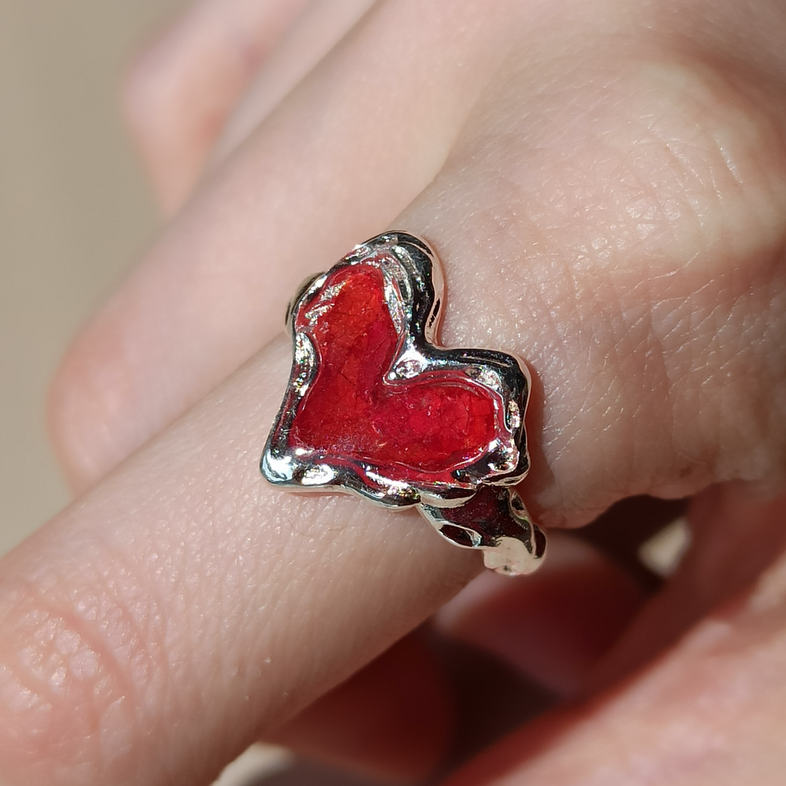 Anillo Corazón de acero 💌