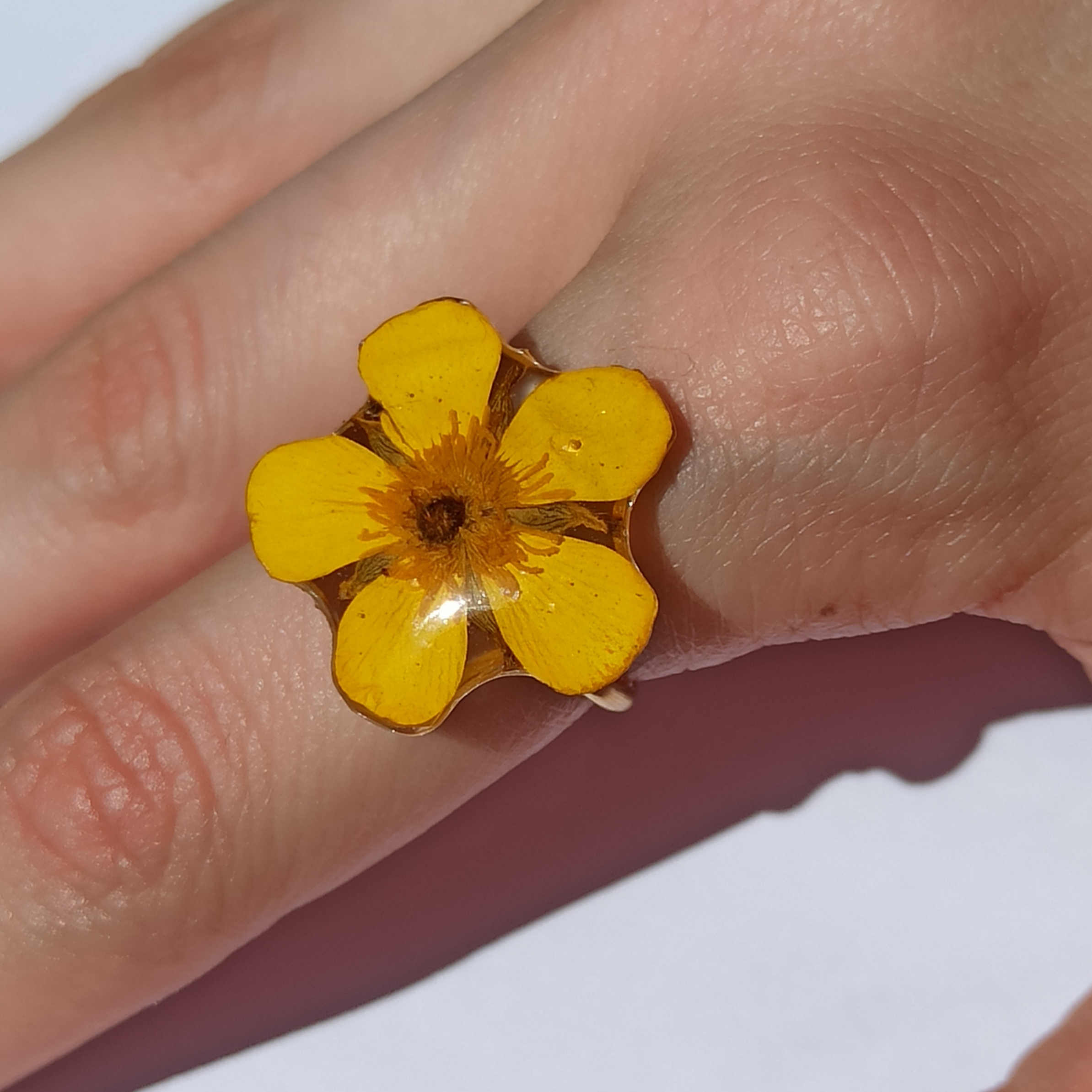 Anillo Botón de oro dorado 💛 