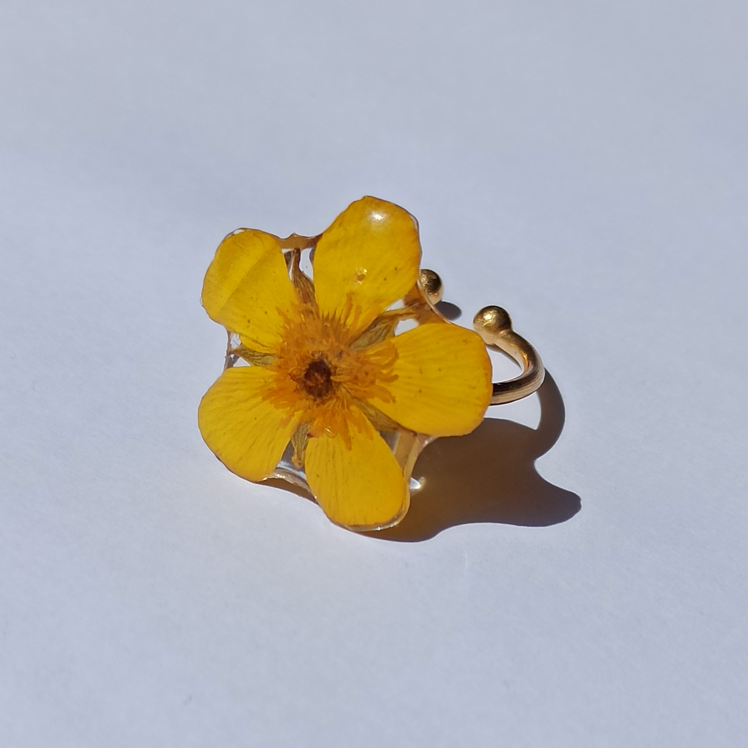 Anillo Botón de oro dorado 💛 