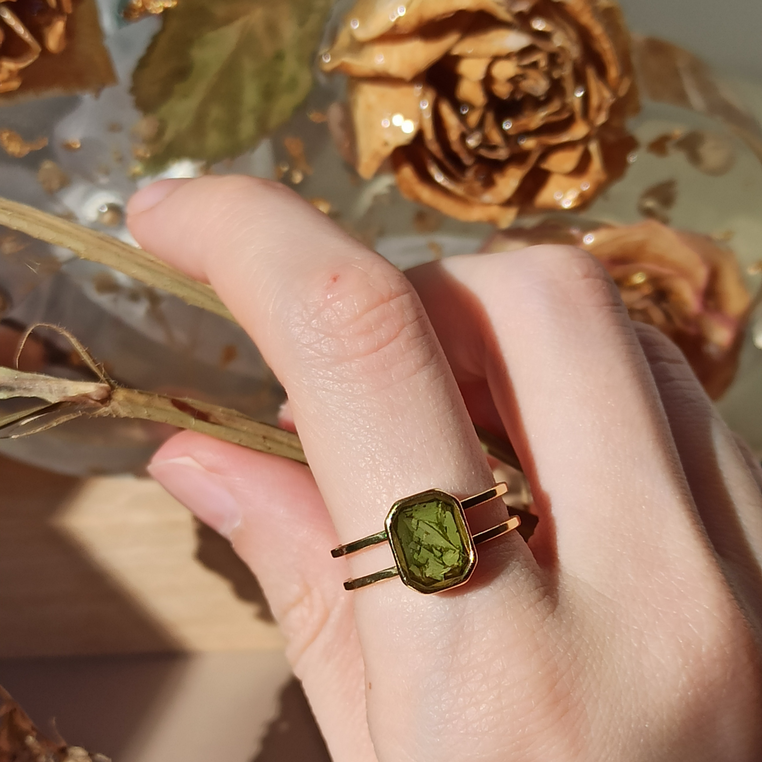 Anillos Gemas dorados💎