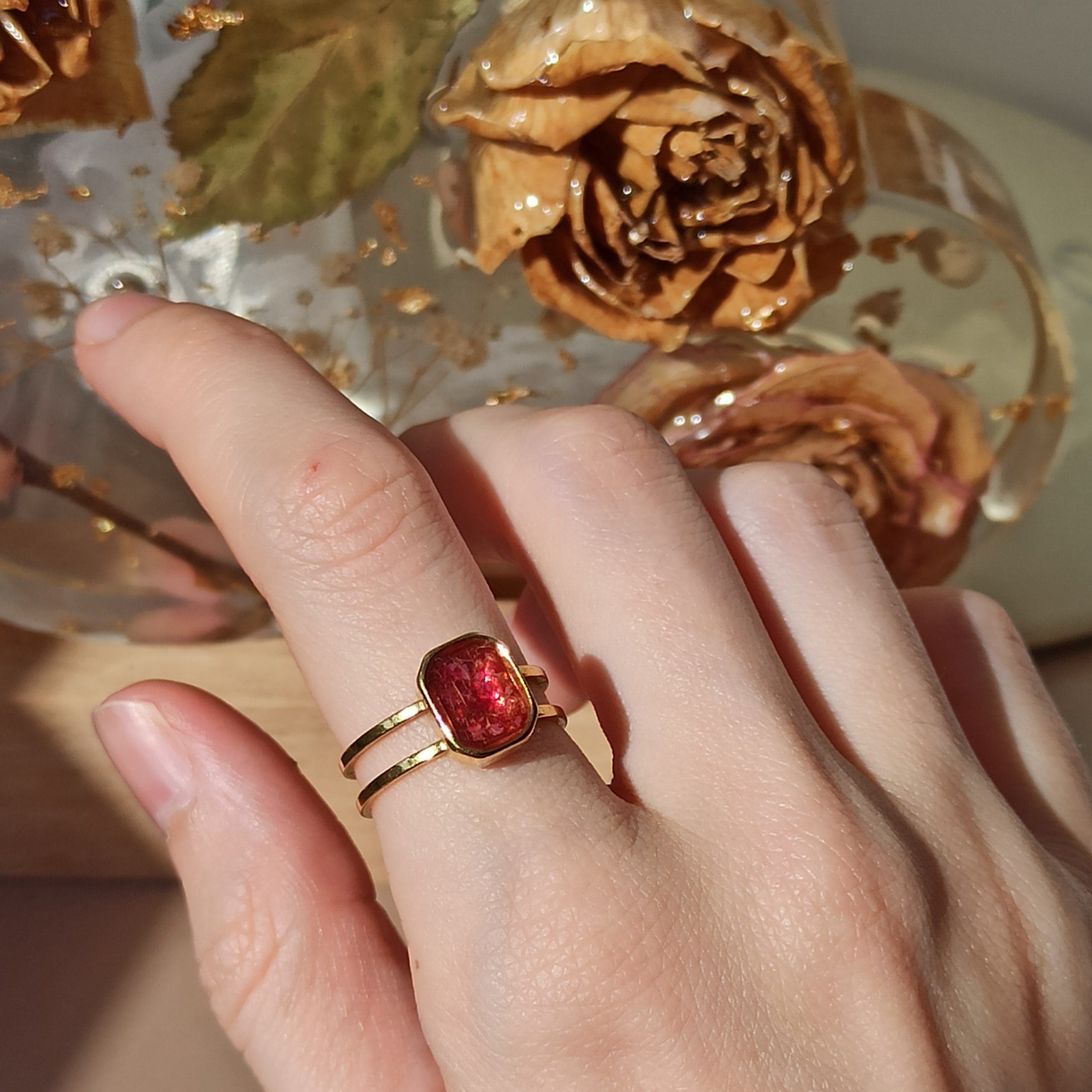 Anillos Gemas dorados💎