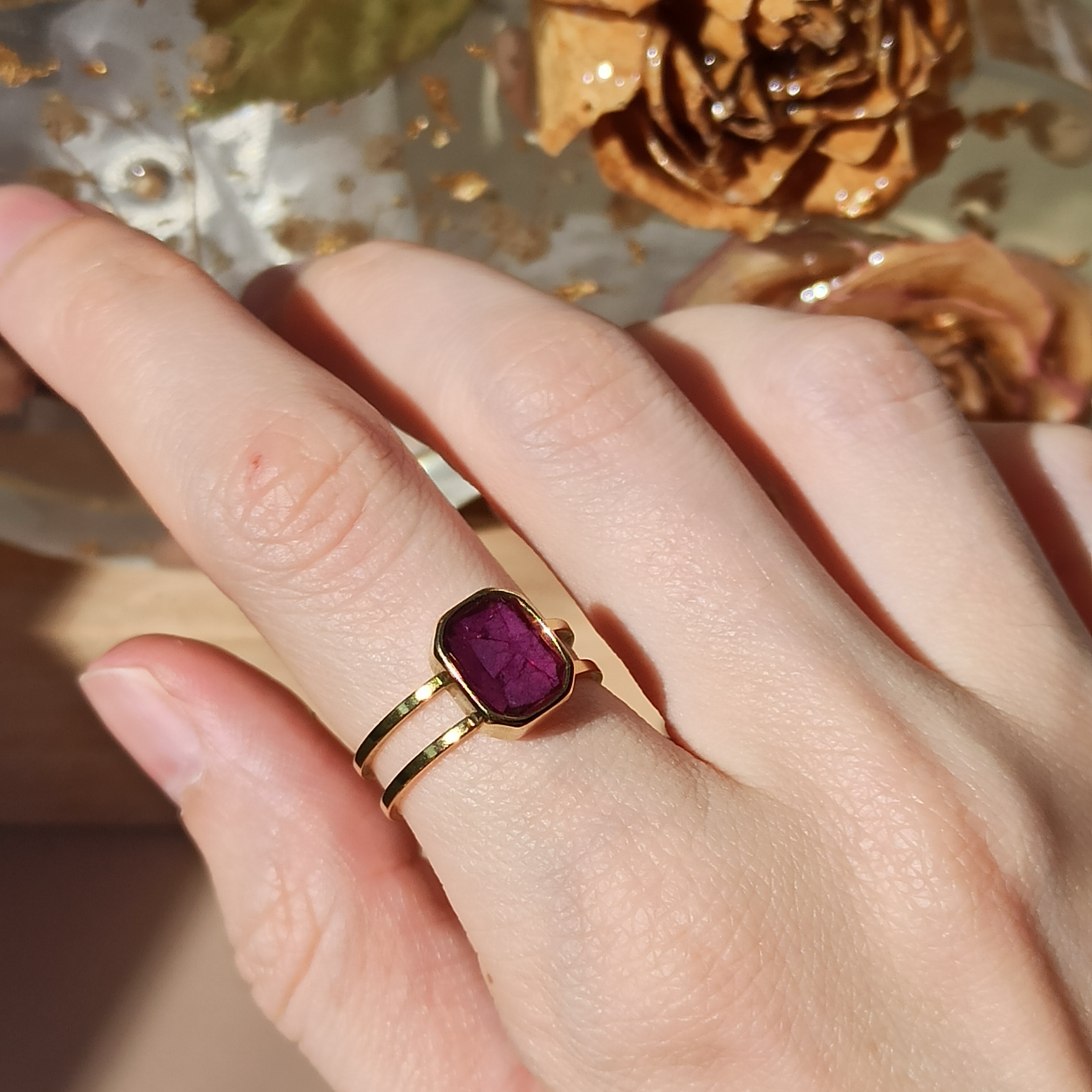 Anillos Gemas dorados💎