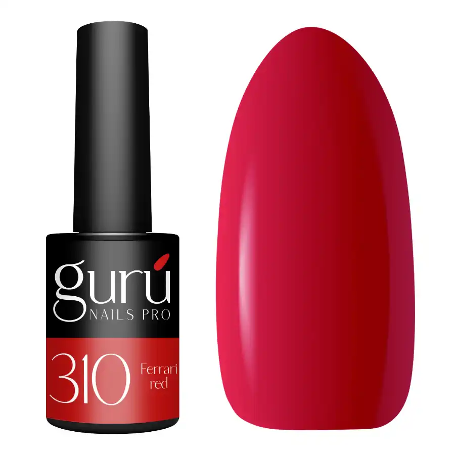 Esmalte semipermanente 310 Ferrari Red Gurú Nails 8 ml
