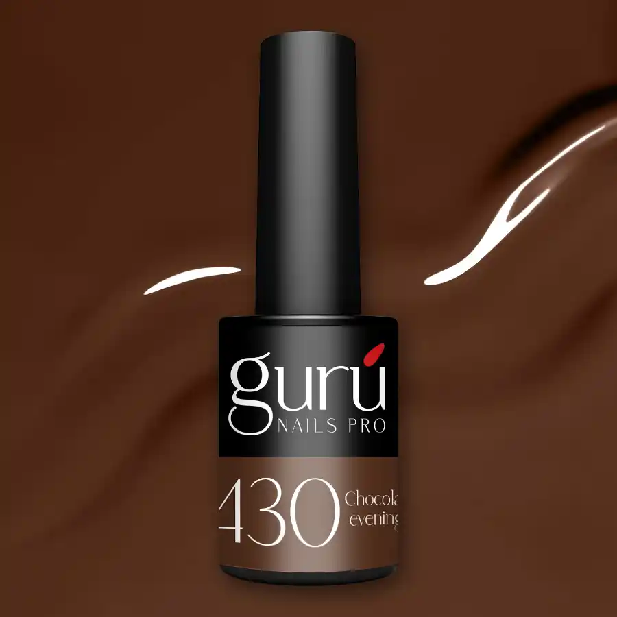 Esmalte semipermanente 430 Chocolate Evenings Gurú Nails 8 ml
