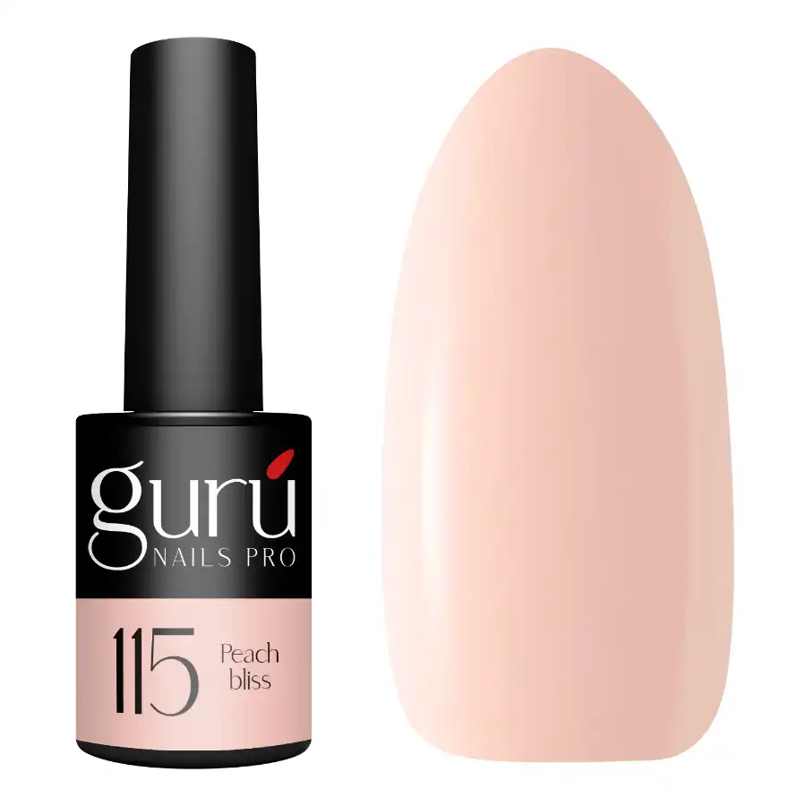 Esmalte semipermanente 115 Peach Bliss Gurú Nails 8 ml