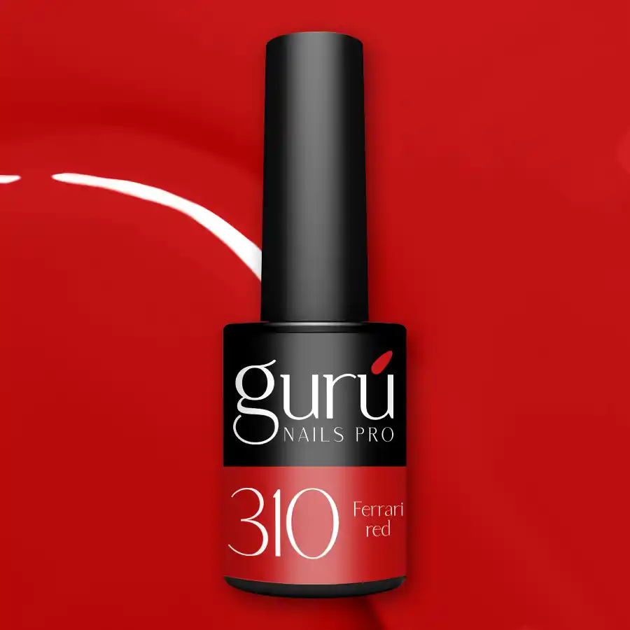 Esmalte semipermanente 310 Ferrari Red Gurú Nails 8 ml