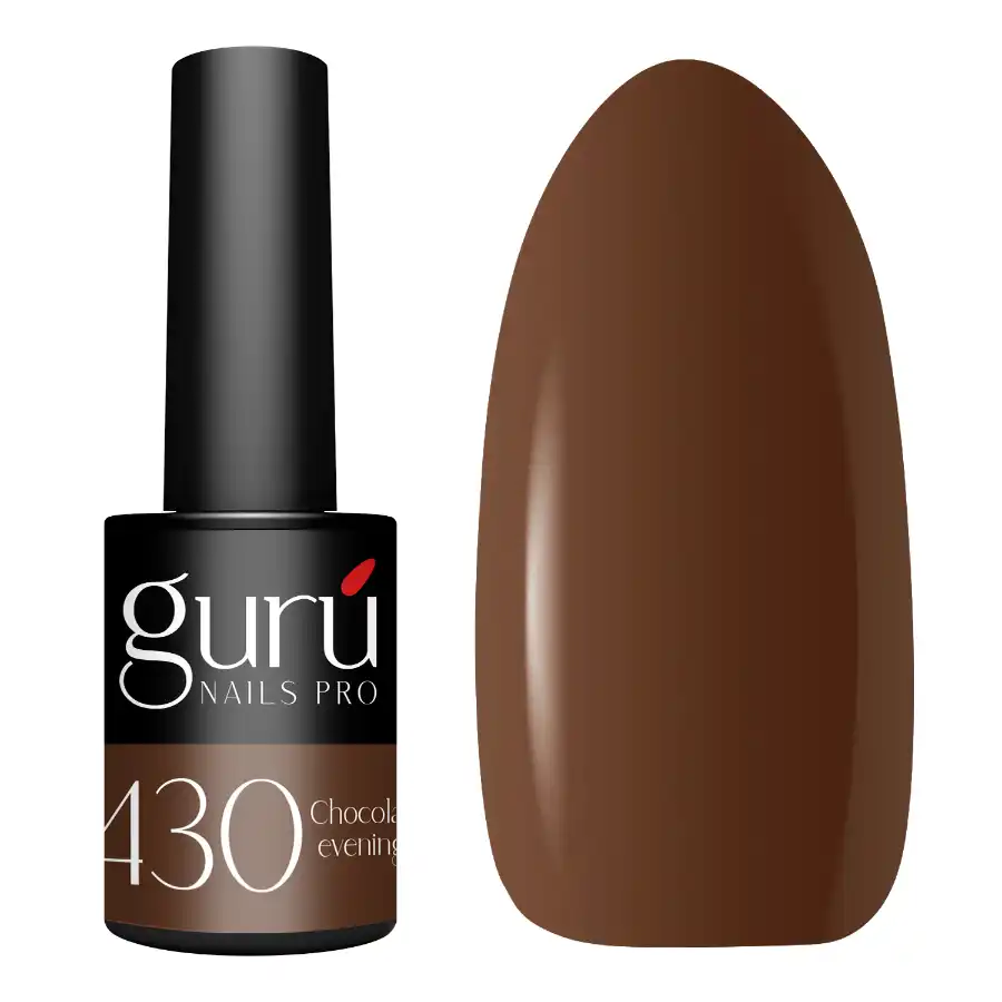 Esmalte semipermanente 430 Chocolate Evenings Gurú Nails 8 ml