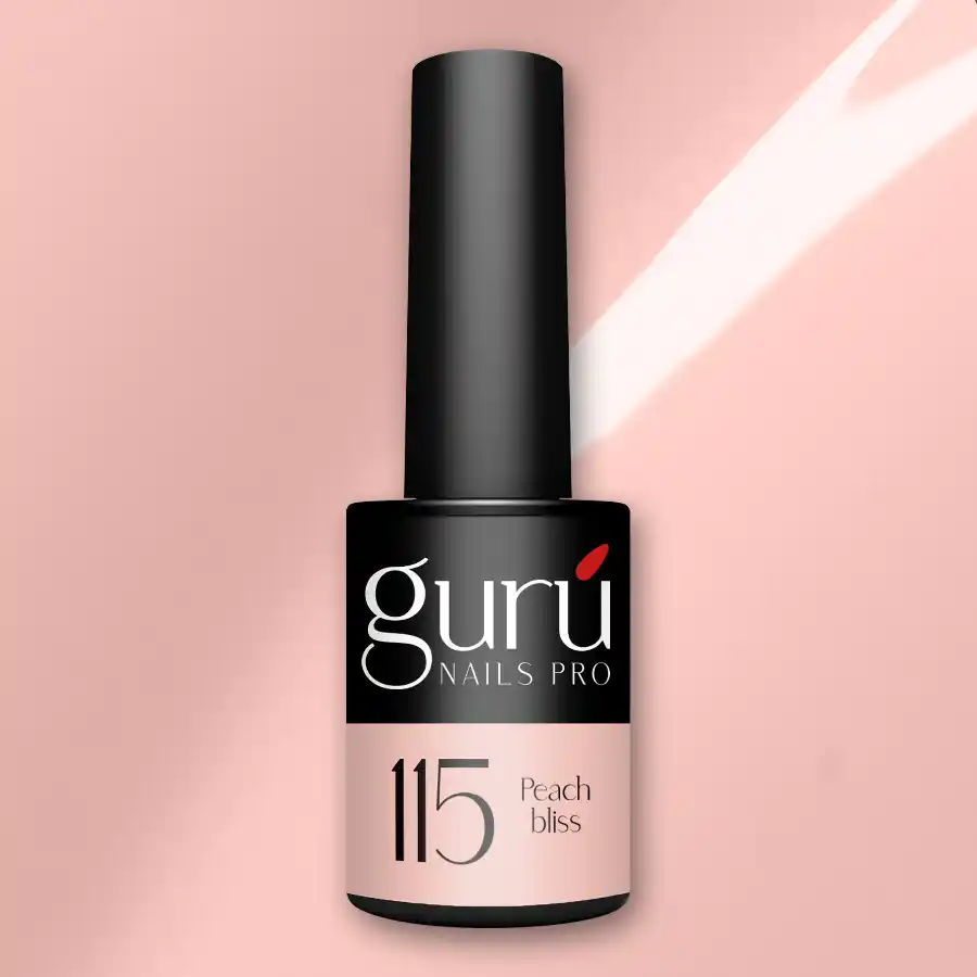 Esmalte semipermanente 115 Peach Bliss Gurú Nails 8 ml