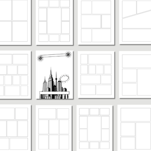 110 Blank Comic Book Pages. Printable Template | US Letter and A4 | Create Your Own Comic. PDF. Instant Download