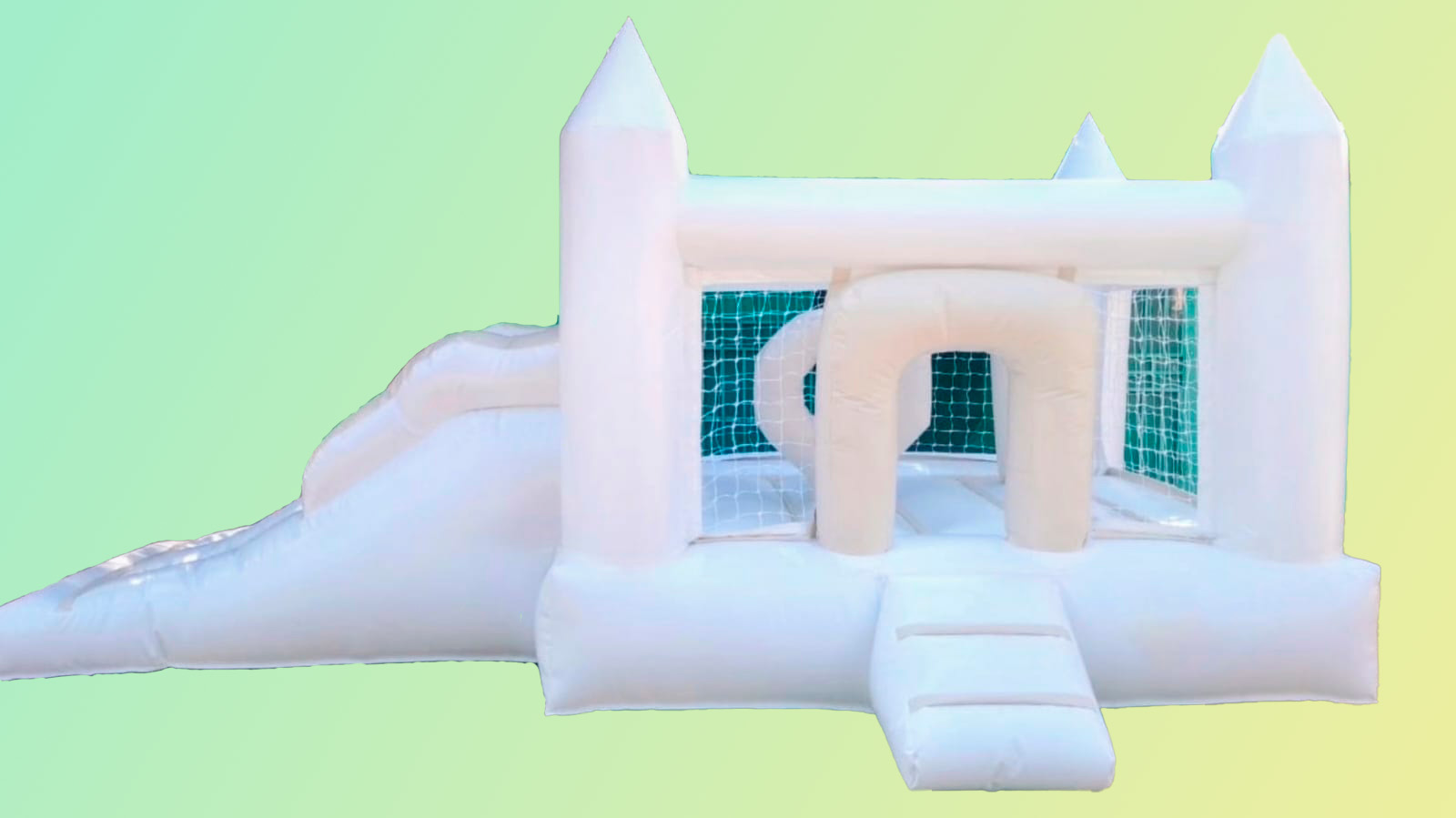 Castillo inflable blanco 3x4 mts.