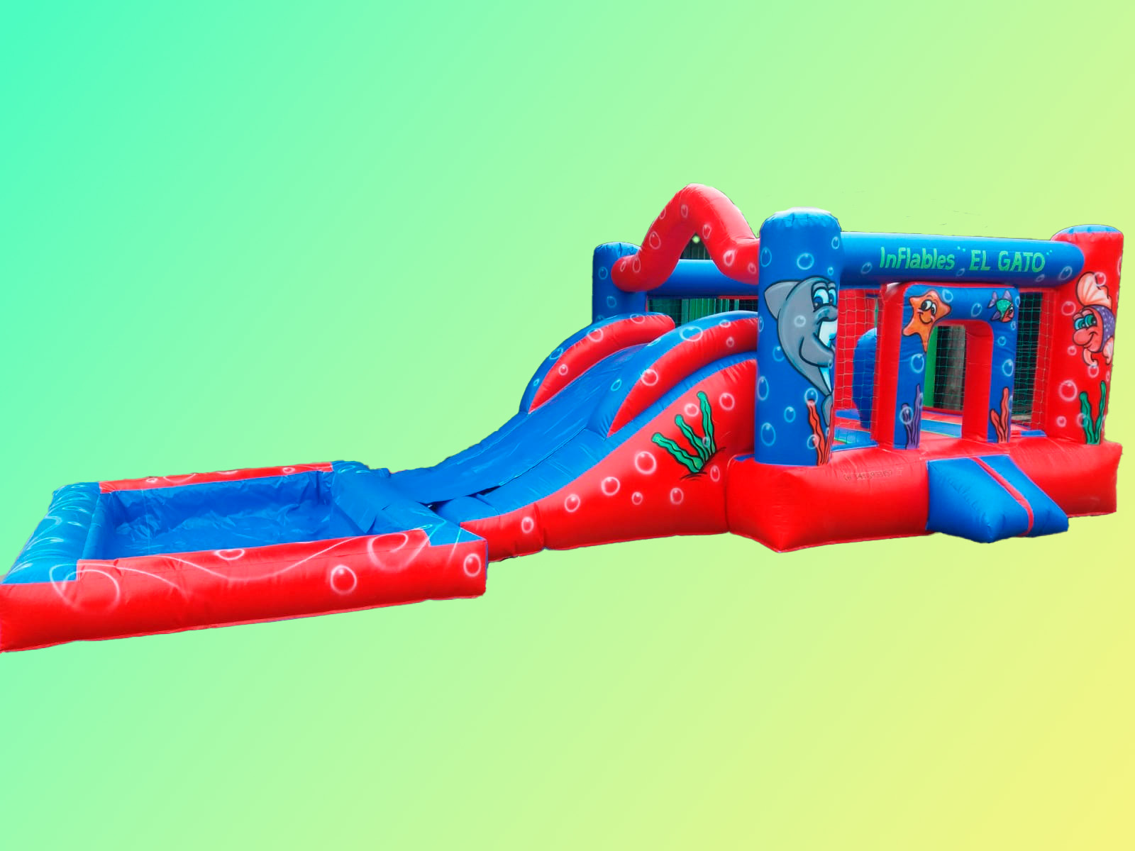 Castillo inflable 7x3 mts. pileta desmontable