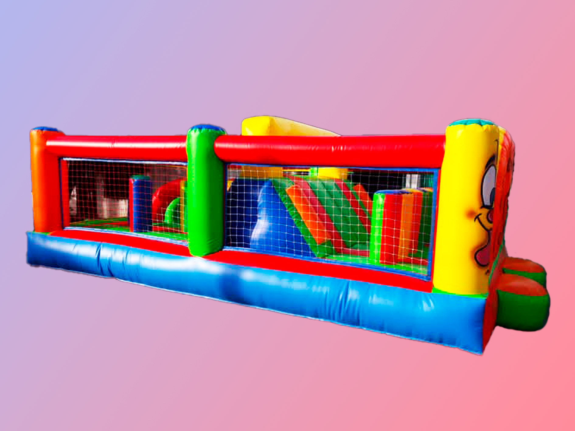 Castillo inflable 8x4 mts. obstáculos