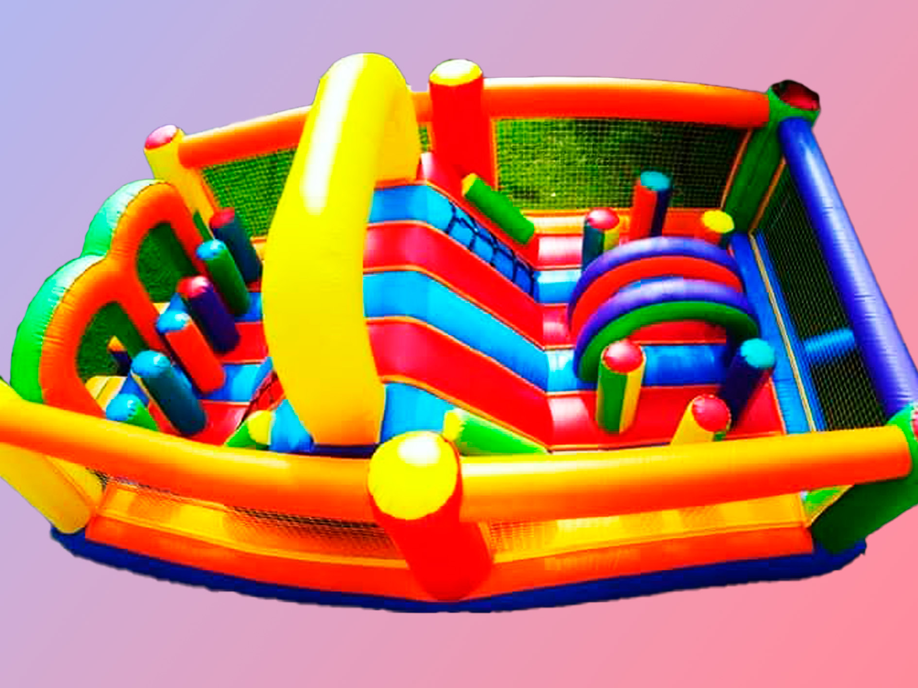 Castillo inflable 8x4 mts. obstáculos